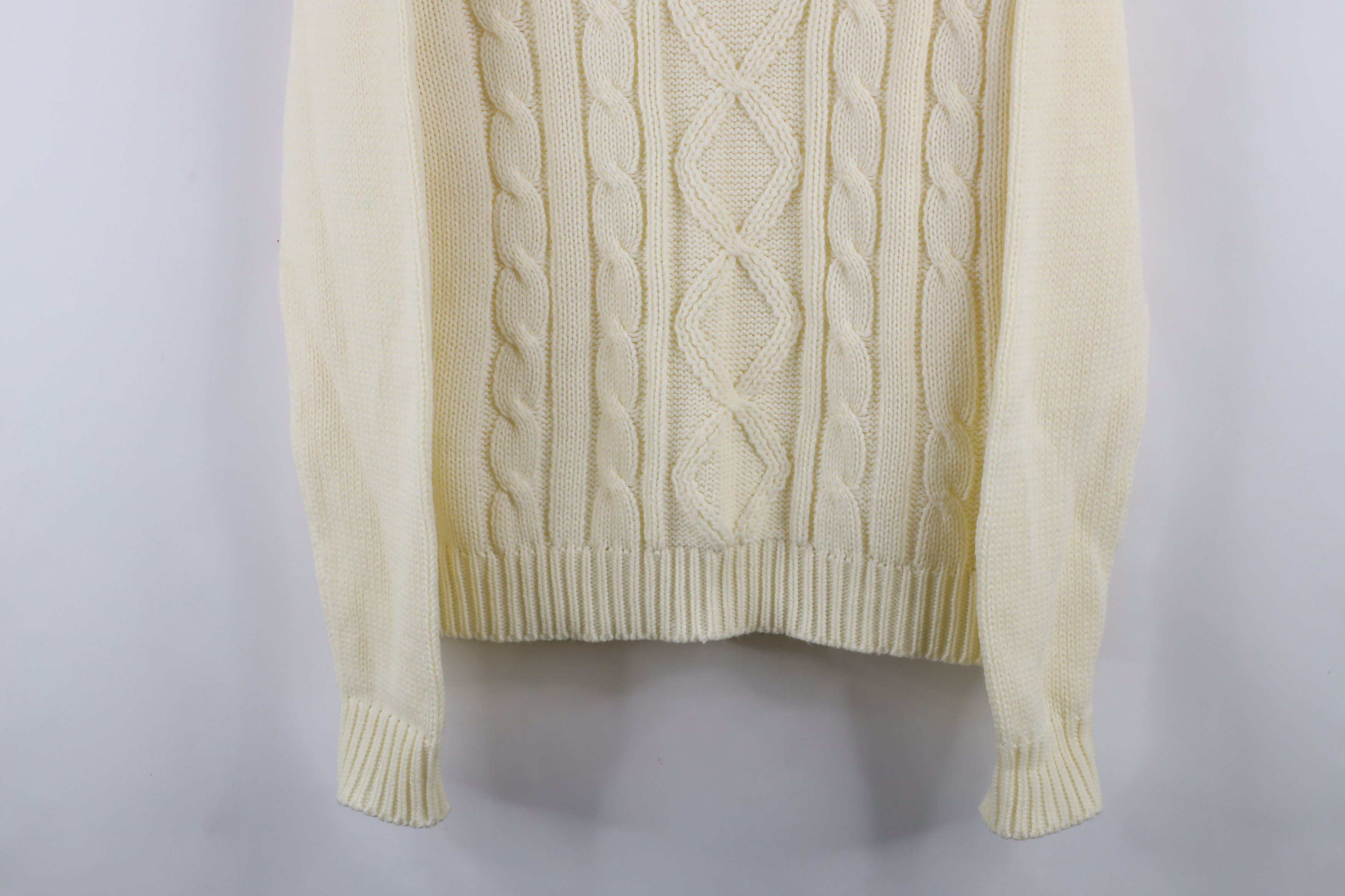 Vintage Vintage 70s Streetwear Knit Fisherman Turtleneck Sweater Size US L / EU 52-54 / 3 - 3 Thumbnail