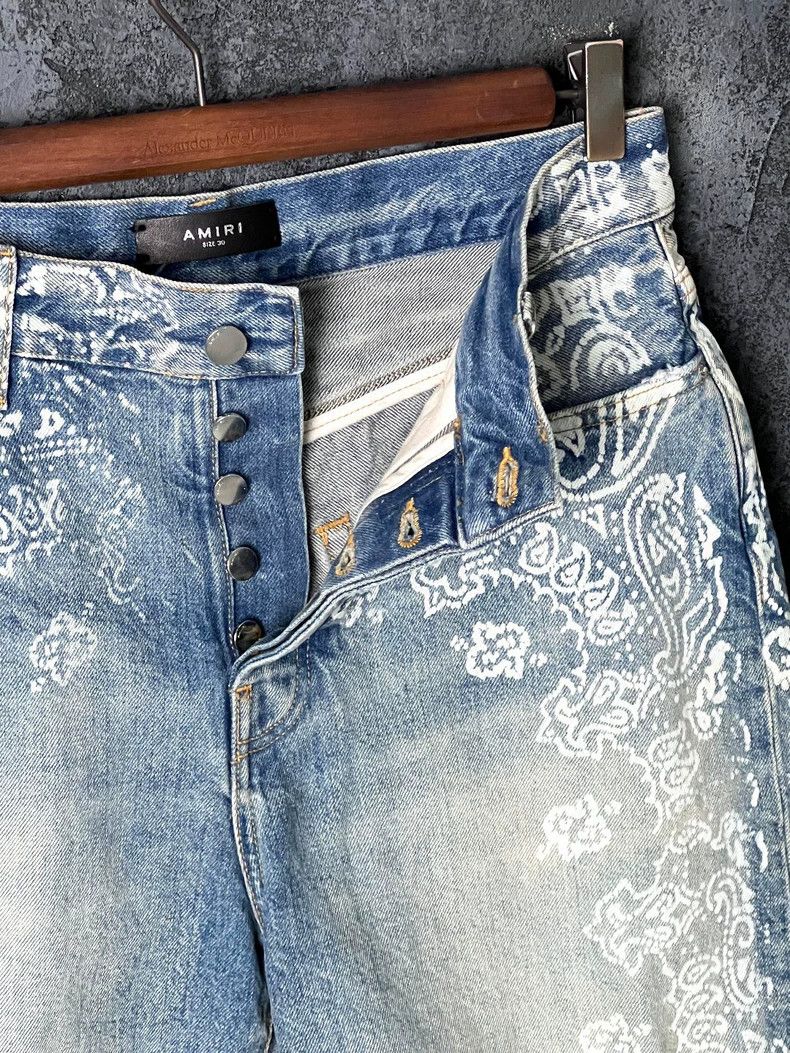 Amiri Amiri Blue Cotton Denim Shorts Size US 30 / EU 46 - 5 Thumbnail
