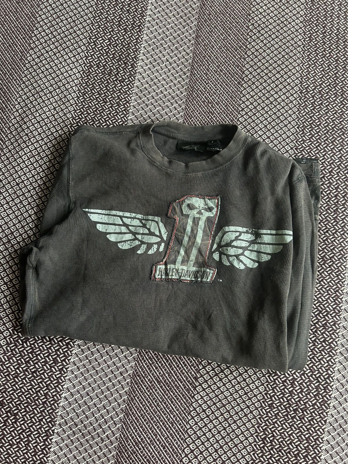 Harley Davidson Vintage Harley Davidson Faded Thrashed Condition Size M Rare Size US M / EU 48-50 / 2 - 16 Thumbnail
