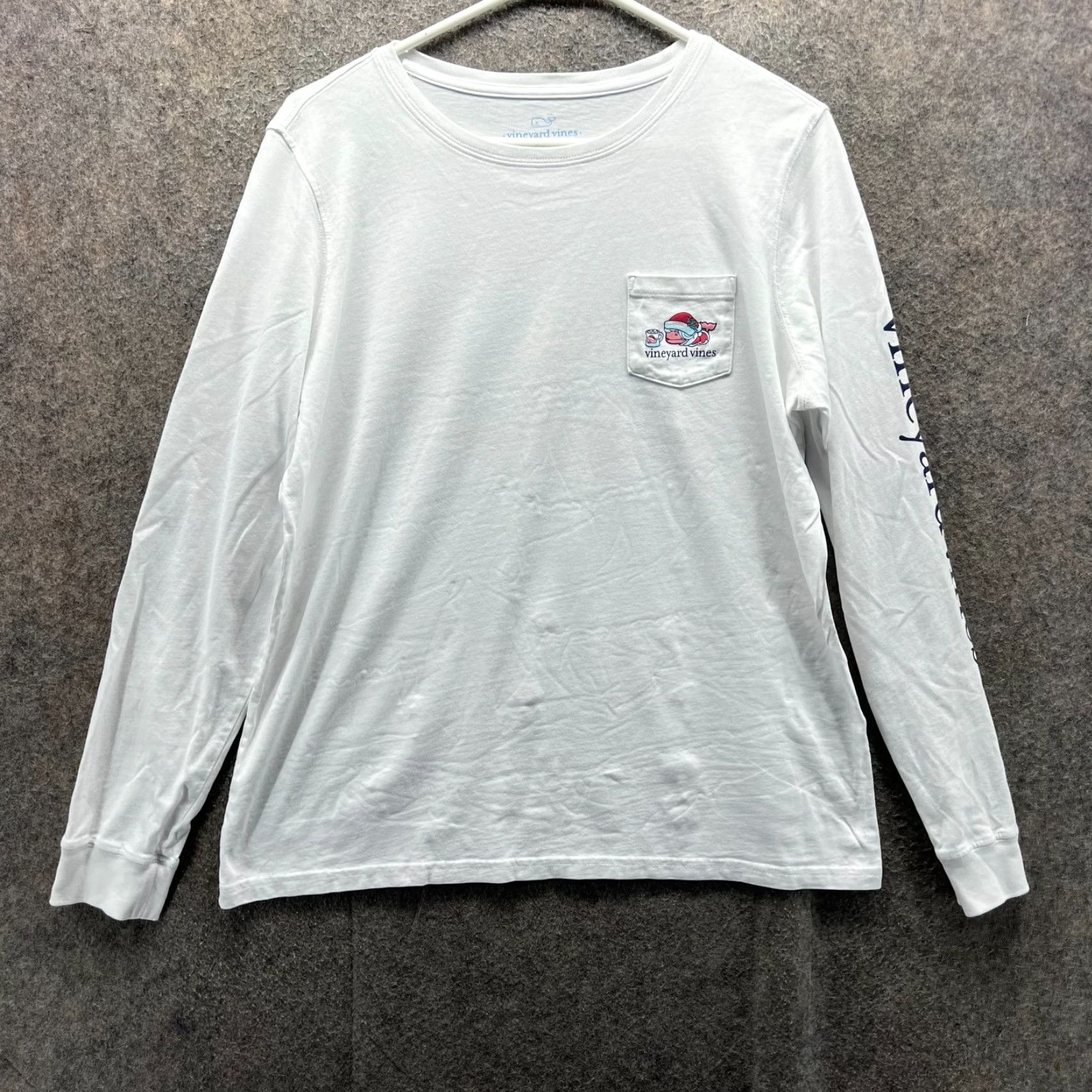 Vineyard Vines Vineyard Vines Shirt Womens Medium White Long Sleeve Christmas Whale Santa Tee Shirt Size M / US 6-8 / IT 42-44 - 2 Thumbnail