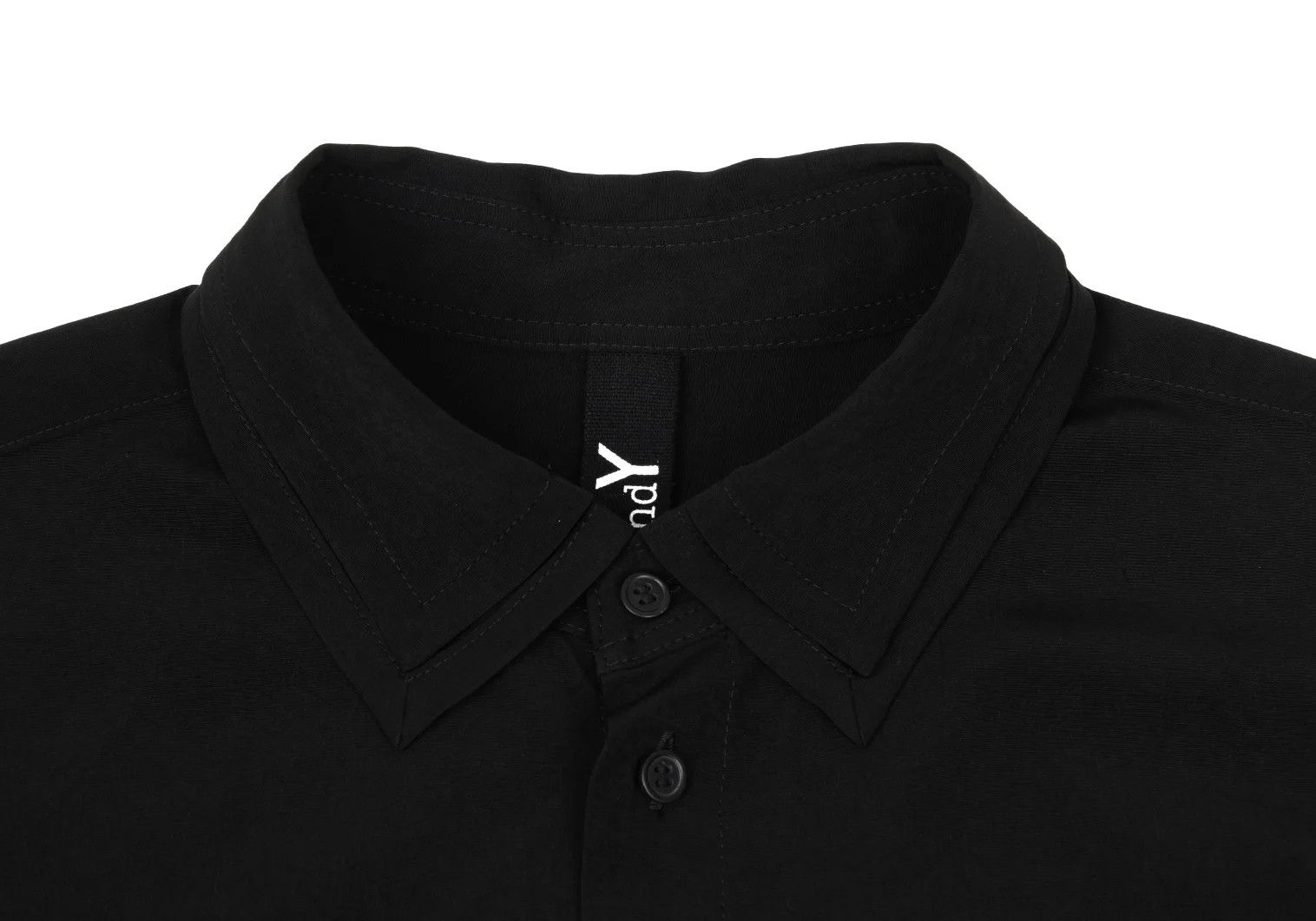 Yohji Yamamoto Long Back Hem Double Collar Shirt in Black Size US L / EU 52-54 / 3 - 3 Thumbnail