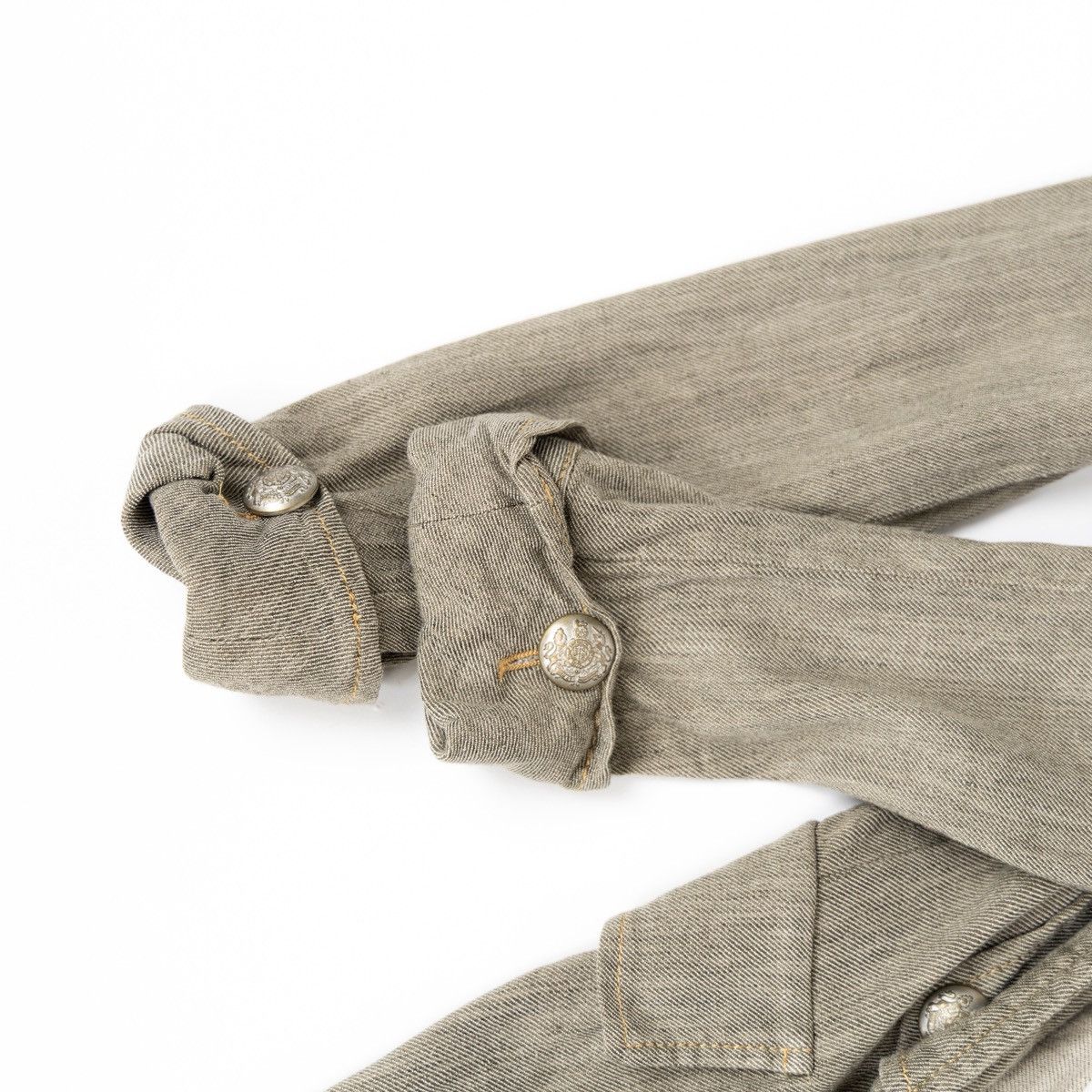 Benetton Benetton Vintage Y2K Womens Beige Linen Viscose Long Jacket Size S / US 4 / IT 40 - 6 Thumbnail
