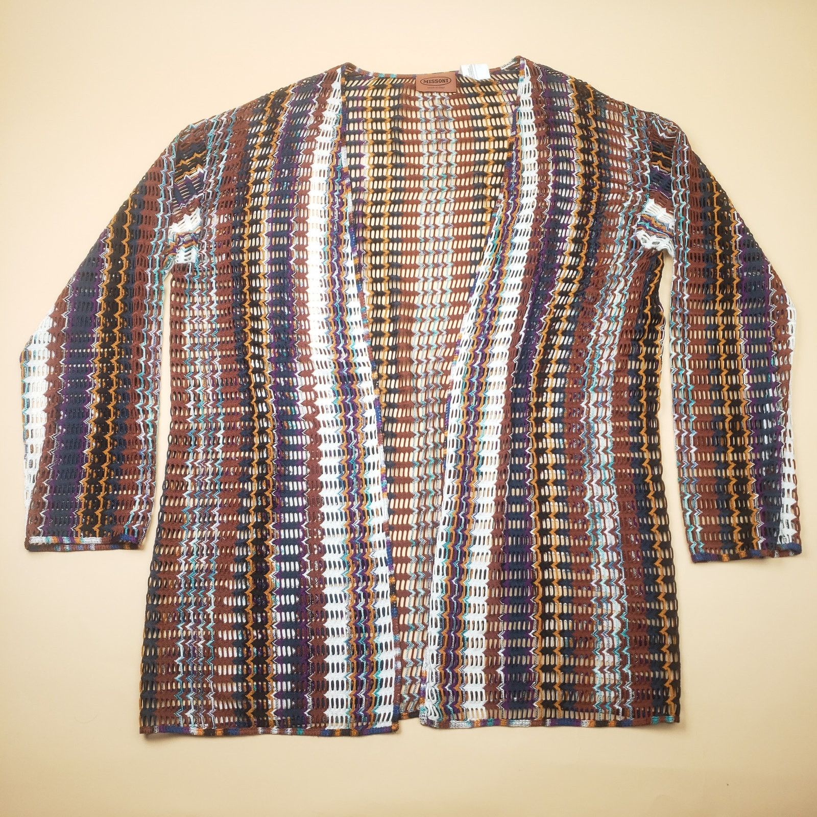 Missoni MISSONI Zig Zag Knit 3-Piece Set Cardigan Maxi Pants Rare Size M / US 6-8 / IT 42-44 - 2 Thumbnail