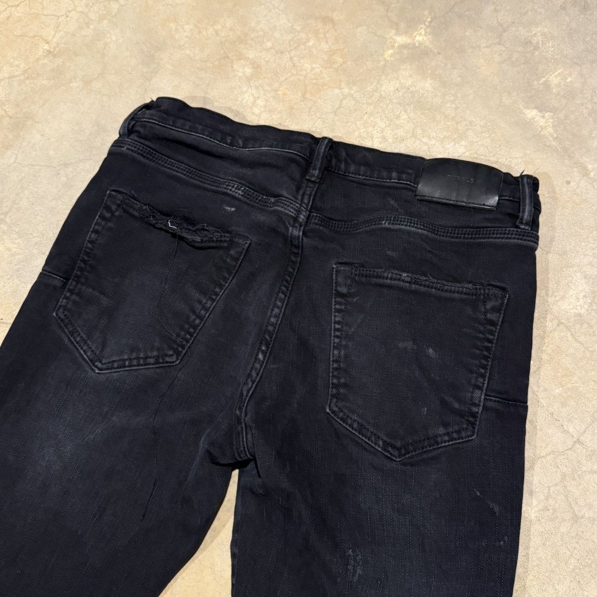 Purple Brand Purple Brand P001 Silver Oil Distressed Jeans Grunge ERD Size US 31 - 15 Thumbnail