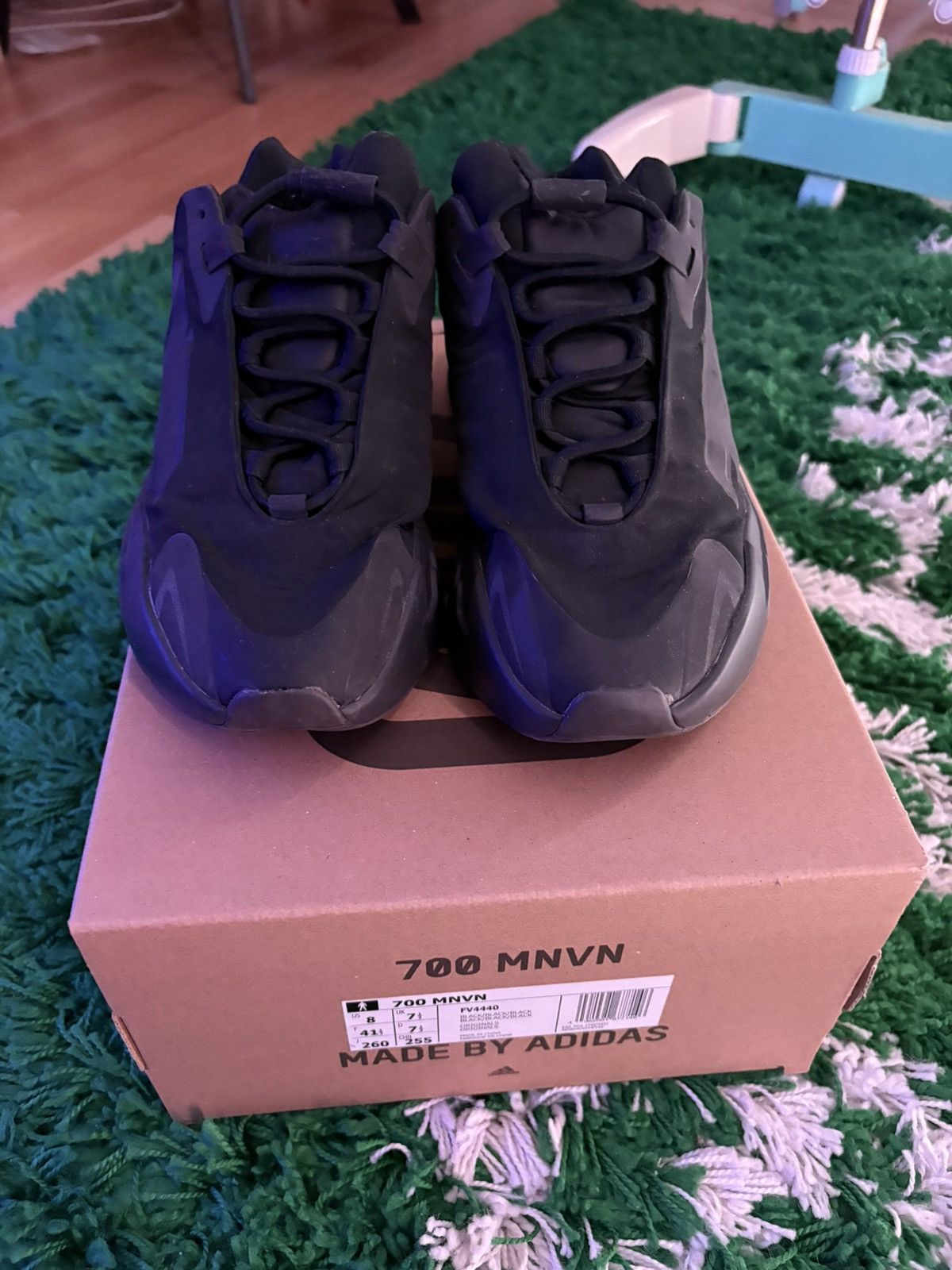 Adidas Yeezy 700 MNVN Black Size US 8 / EU 41 - 1 Thumbnail