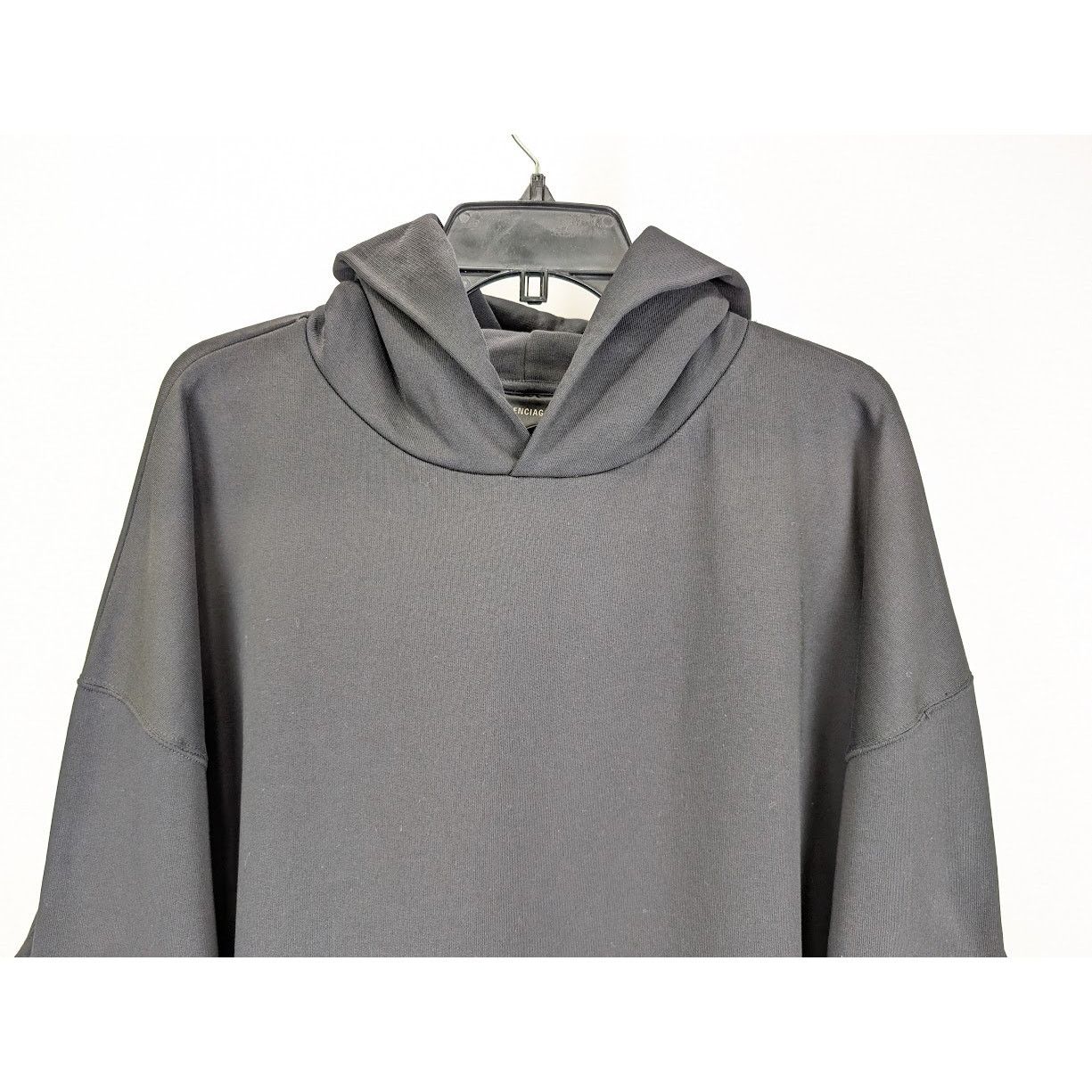Balenciaga o1rshd1 Moll Bouclet Large Fit Hoodie in Black/White Size US S / EU 44-46 / 1 - 4 Thumbnail