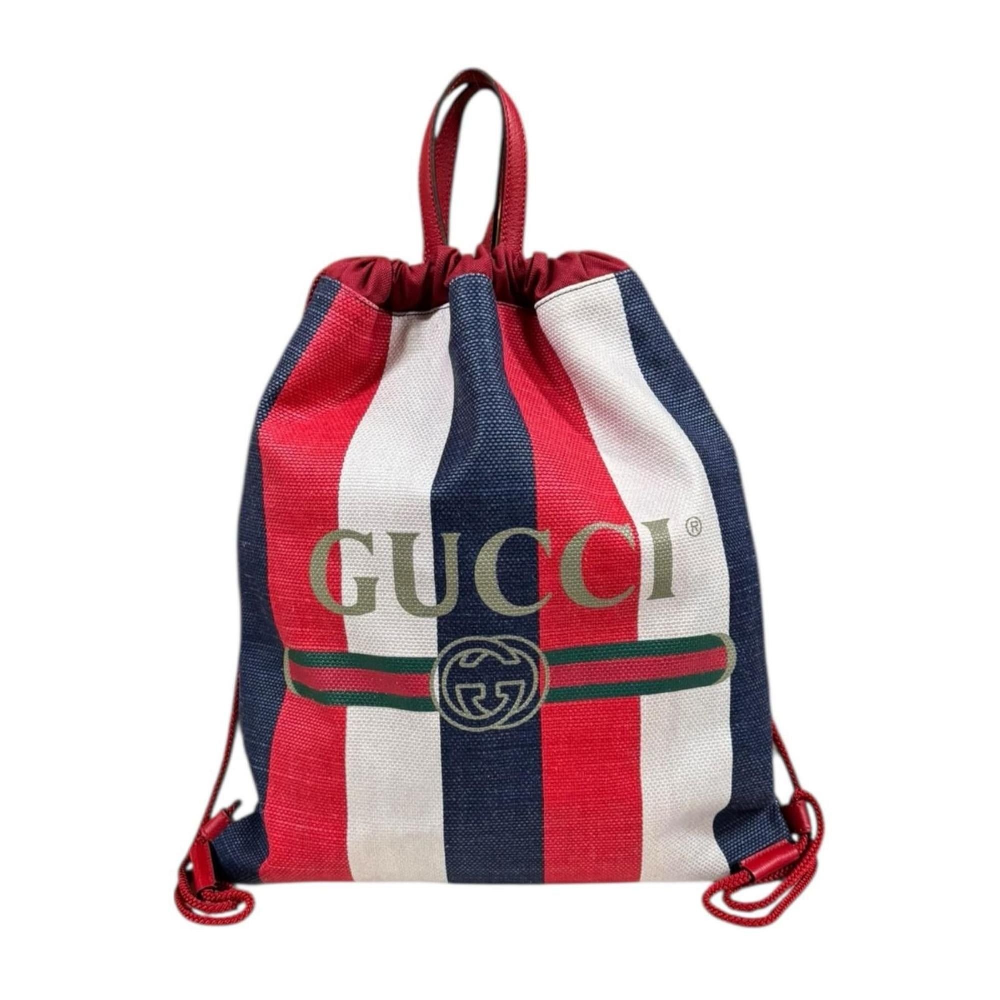 Gucci Pre-owned Gucci Drawstring Bag, Backpack/Daypack, Canvas 473872, Women's Size ONE SIZE - 1 Thumbnail