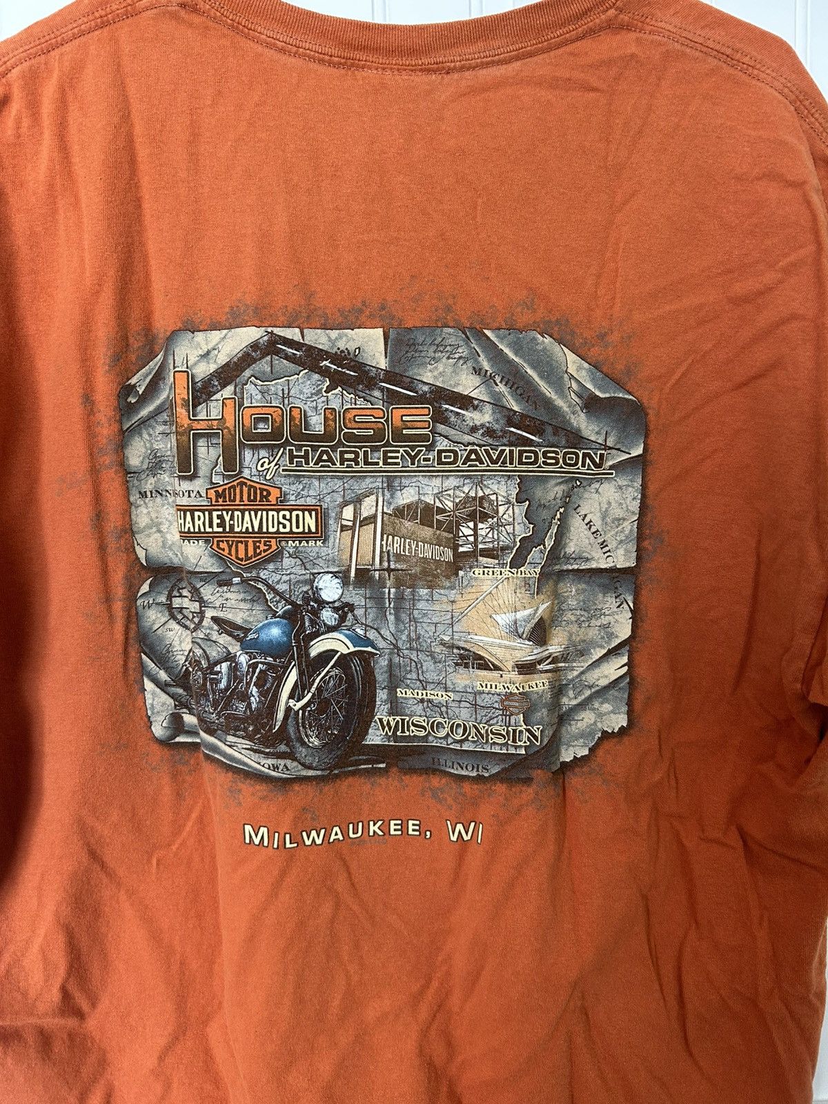 Harley Davidson Harley Davidson House of Harley Tee – Milwaukee WI Size US L / EU 52-54 / 3 - 2 Thumbnail
