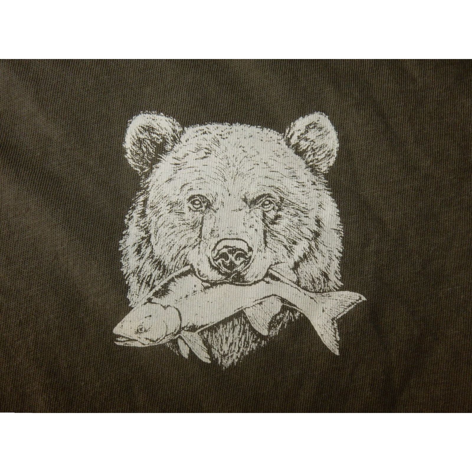 J.Crew J.CREW Men's T-Shirt XL Graphic Print Green Bear Short Sleeve Cotton Shirt Mens XL Size US XL / EU 56 / 4 - 2 Thumbnail