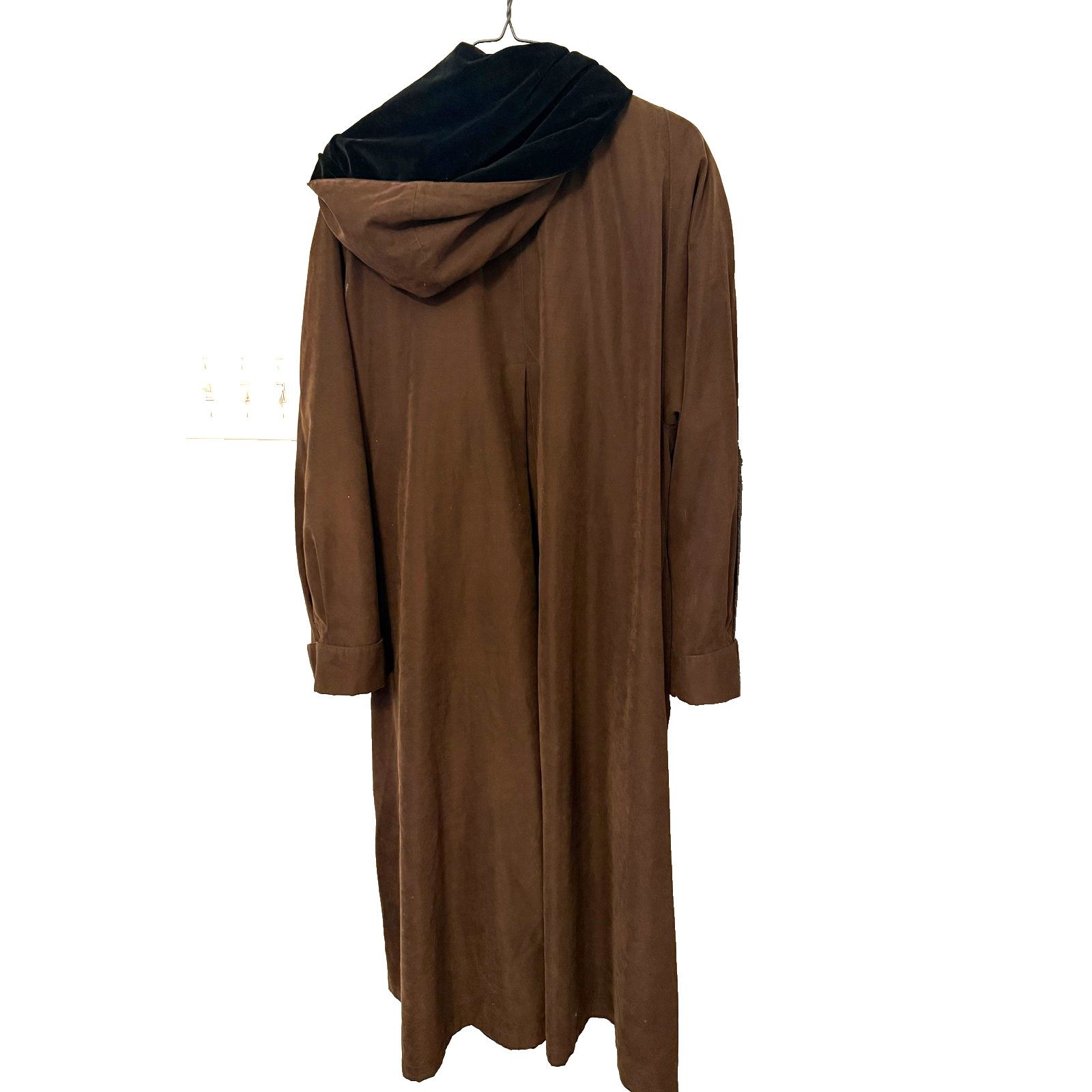 Gallery1950 Vintage 90s Coat Womens 14 Brown Hooded Long Hong Kong Size L / US 10 / IT 46 - 6 Thumbnail