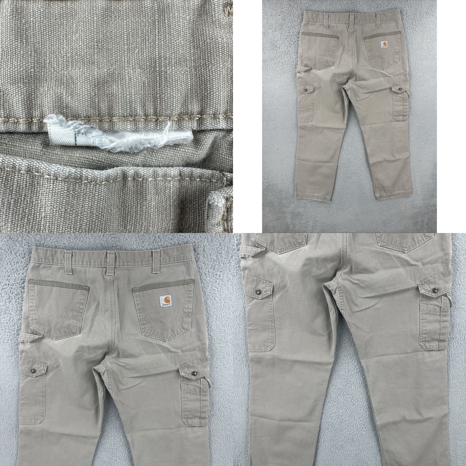 Carhartt Carhartt Cargo Pants Men 34x28 Heavyweight Khaki Workwear EUC Beige Regular Fit Size US 34 / EU 50 - 8 Thumbnail