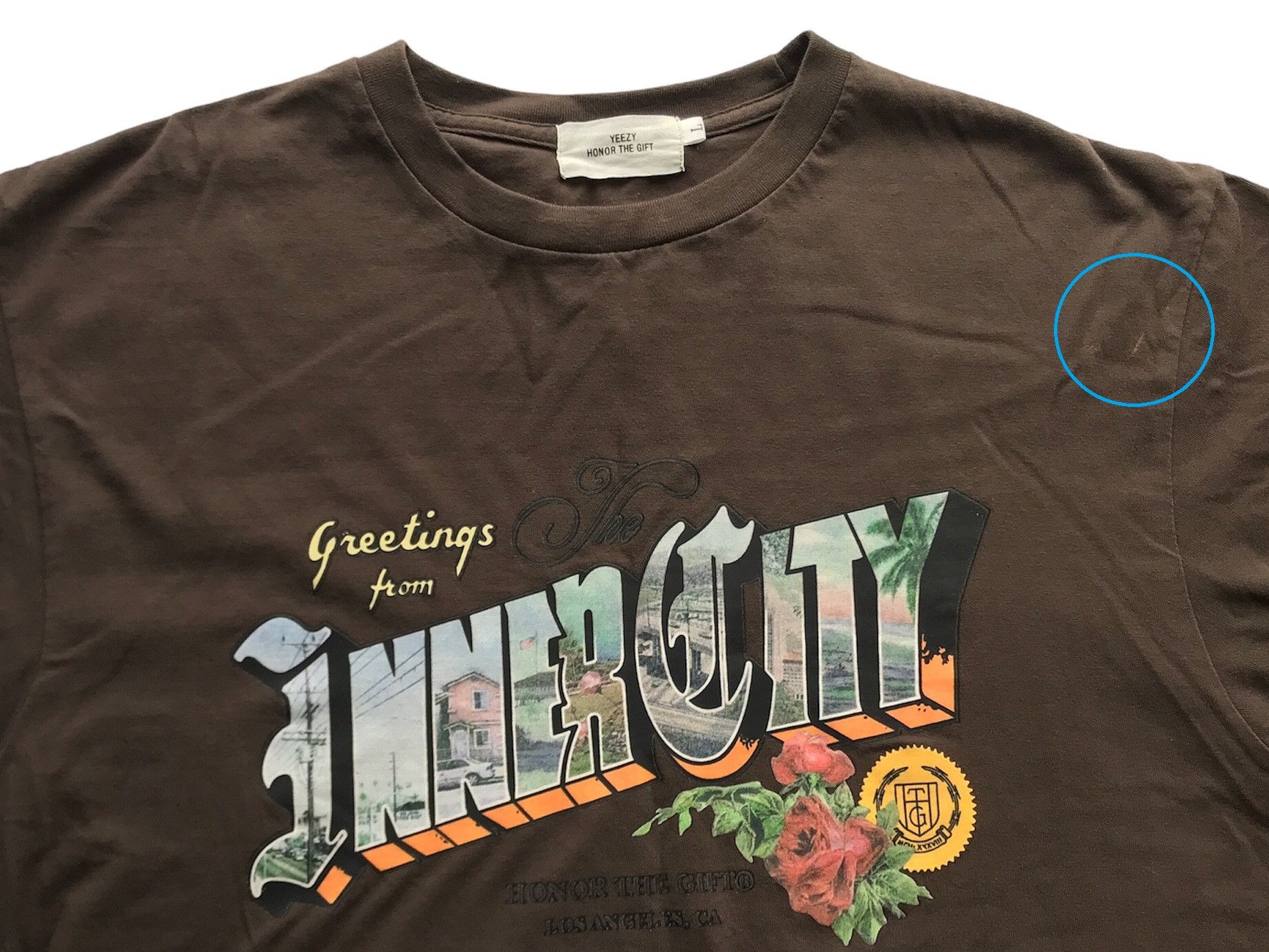 Honor the Gift YEEZY x HONOR THE GIFT GREETINGS PRINTED T-SHIRT Size US L / EU 52-54 / 3 - 2 Thumbnail