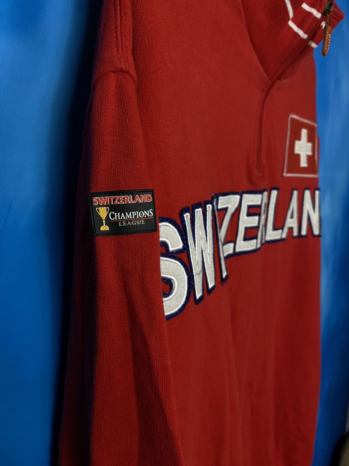 Japanese Brand × Vintage 💥 SWITZERLAND VTG RUGBY CHAMPION LEAGUE 1/3 ZIP SWEATSHIRT Size US L / EU 52-54 / 3 - 3 Thumbnail