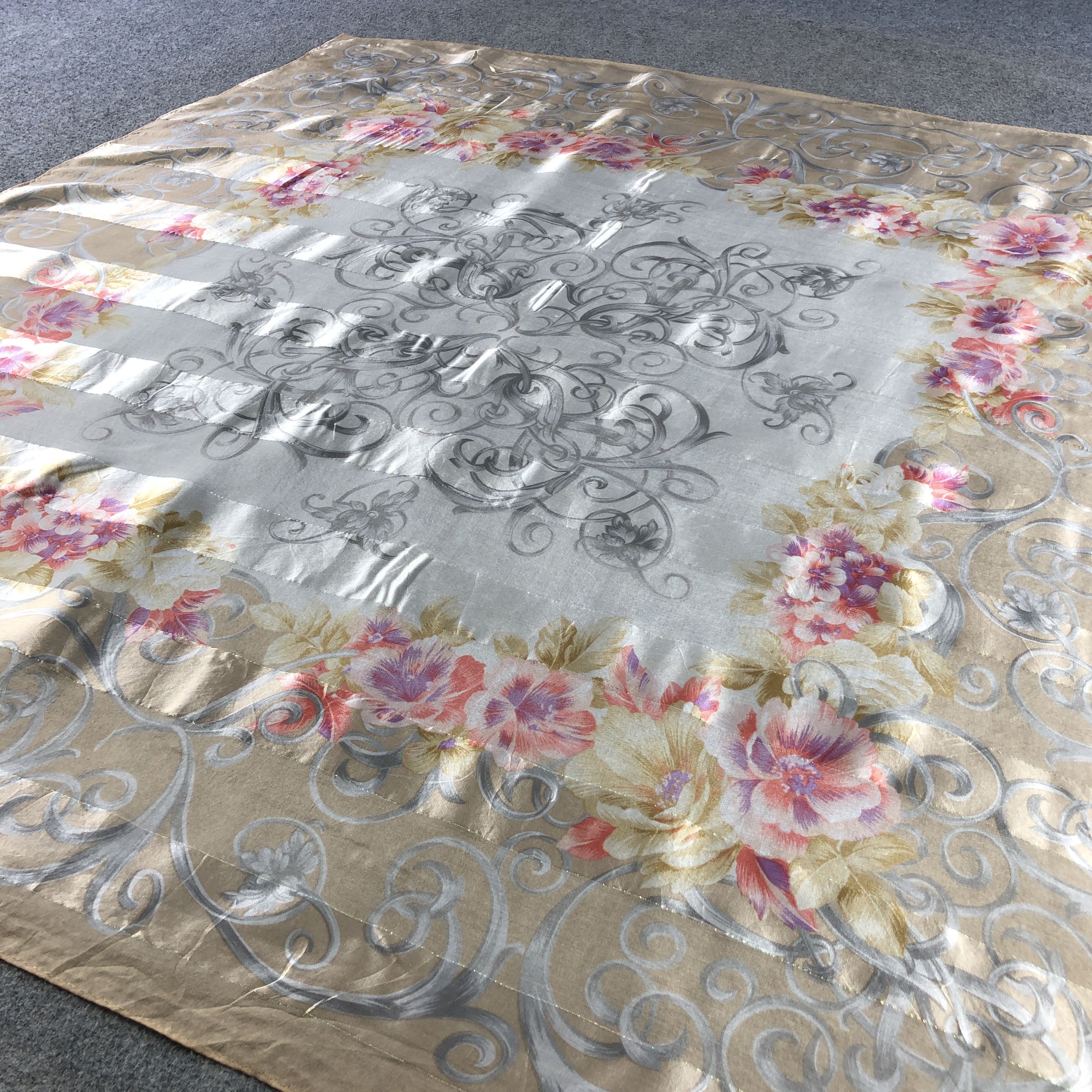 Mario Valentino Mario Valentino Floral Silk Scarf M1248 Size ONE SIZE - 3 Thumbnail