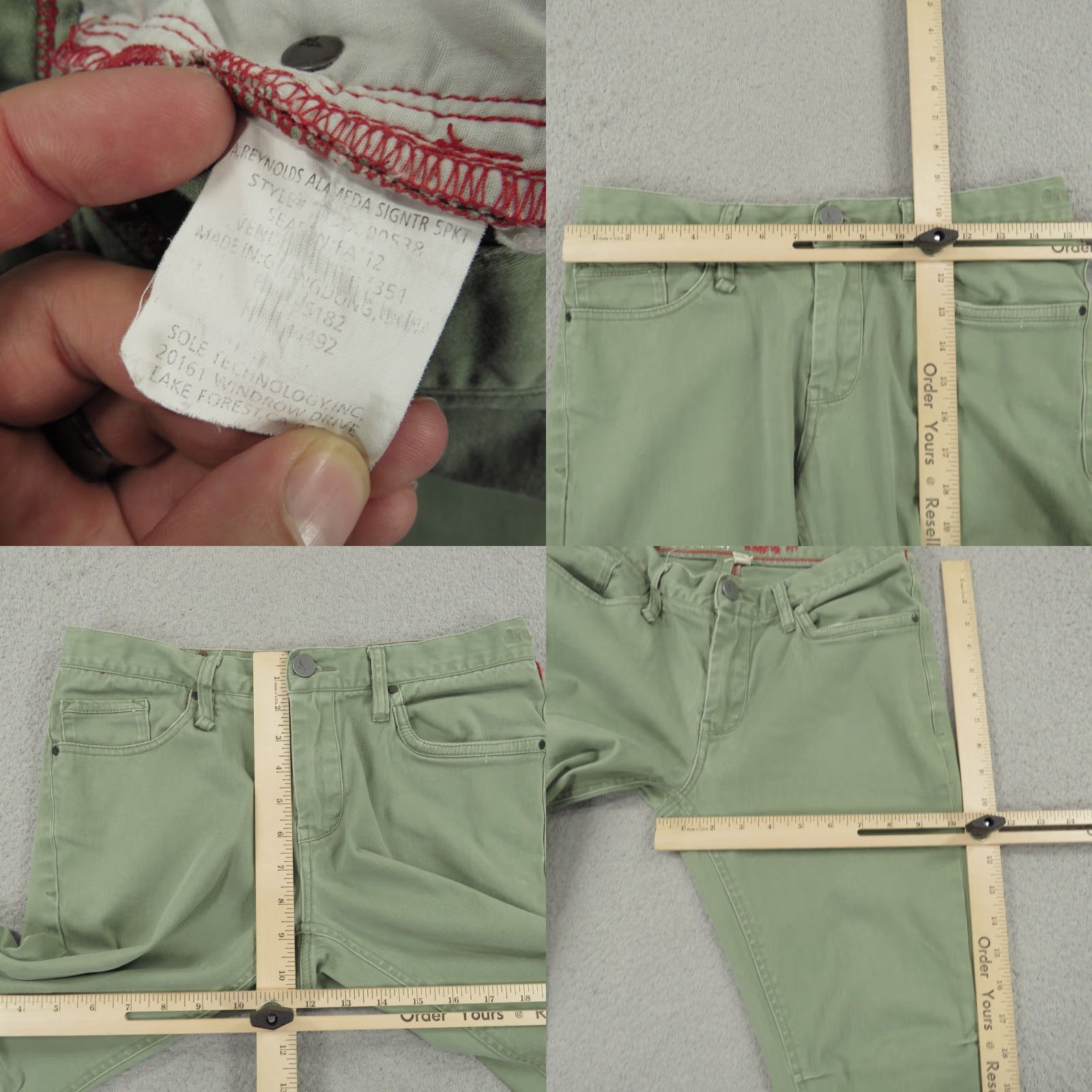Altamont VINTAGE Altamont Jeans Mens 30x30 Andrew Reynolds Alameda Fit Green Signature Skater Y2K Size US 30 / EU 46 - 8 Thumbnail