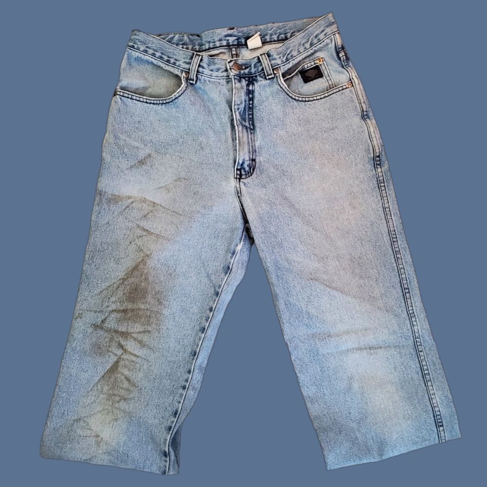 Harley Davidson VINTAGE Harley Davidson Jeans Straight 32x32 90s Denim Blue Mens Regular 5-Pocket USA Made Size US 32 / EU 48 - 1 Thumbnail