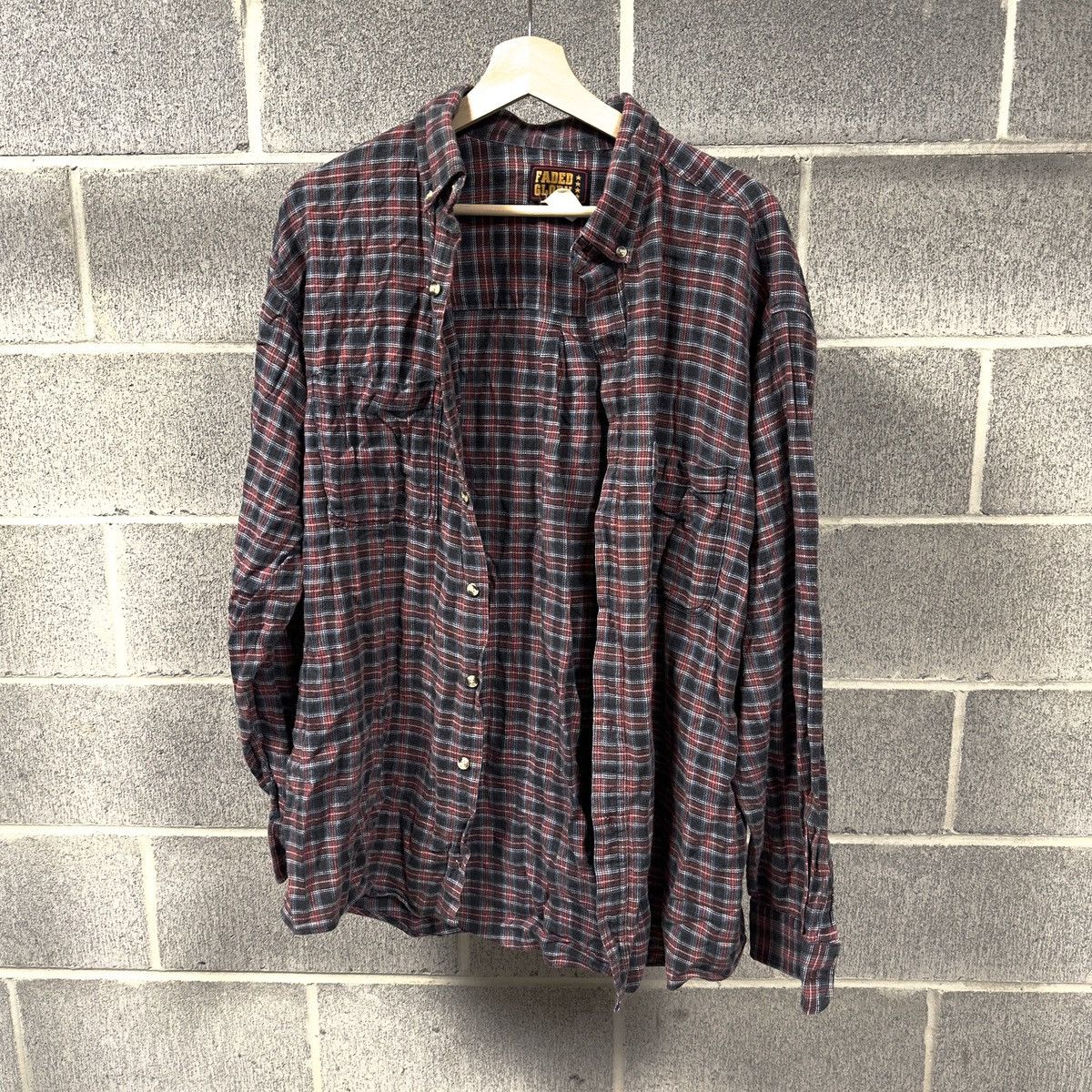 Vintage Faded Plaid Flannel Shirt ERD Grunge Chrome Skater Size US XL / EU 56 / 4 - 1 Thumbnail