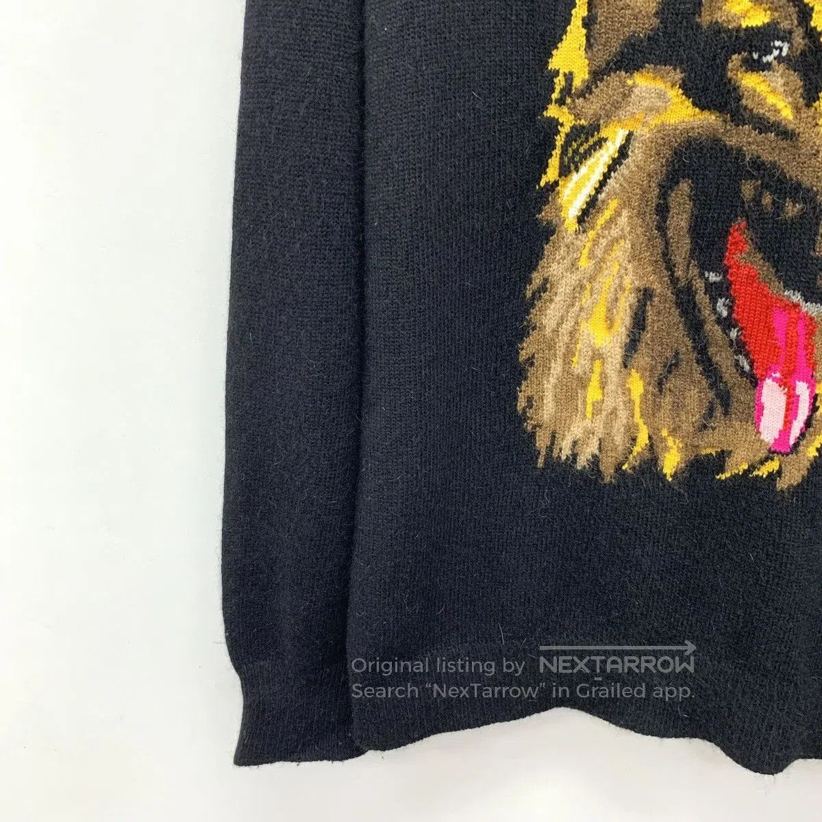 Balenciaga Black Long-Sleeve Sweater with German Shepherd Design. Size US S / EU 44-46 / 1 - 4 Thumbnail