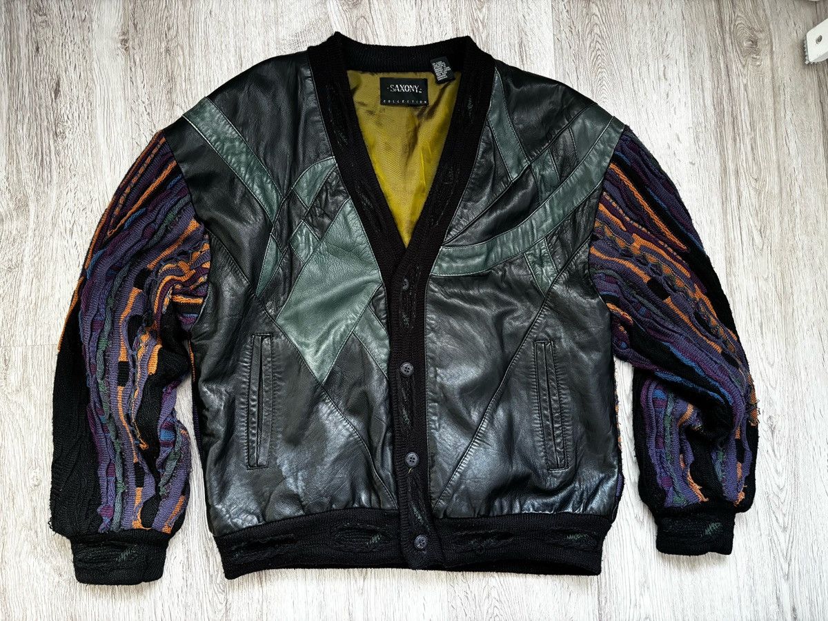 Other ARCHIVE VINTAGE SAXONY COOGI INSPIRED LEATHER KNIT JACKET Size US M / EU 48-50 / 2 - 1 Thumbnail