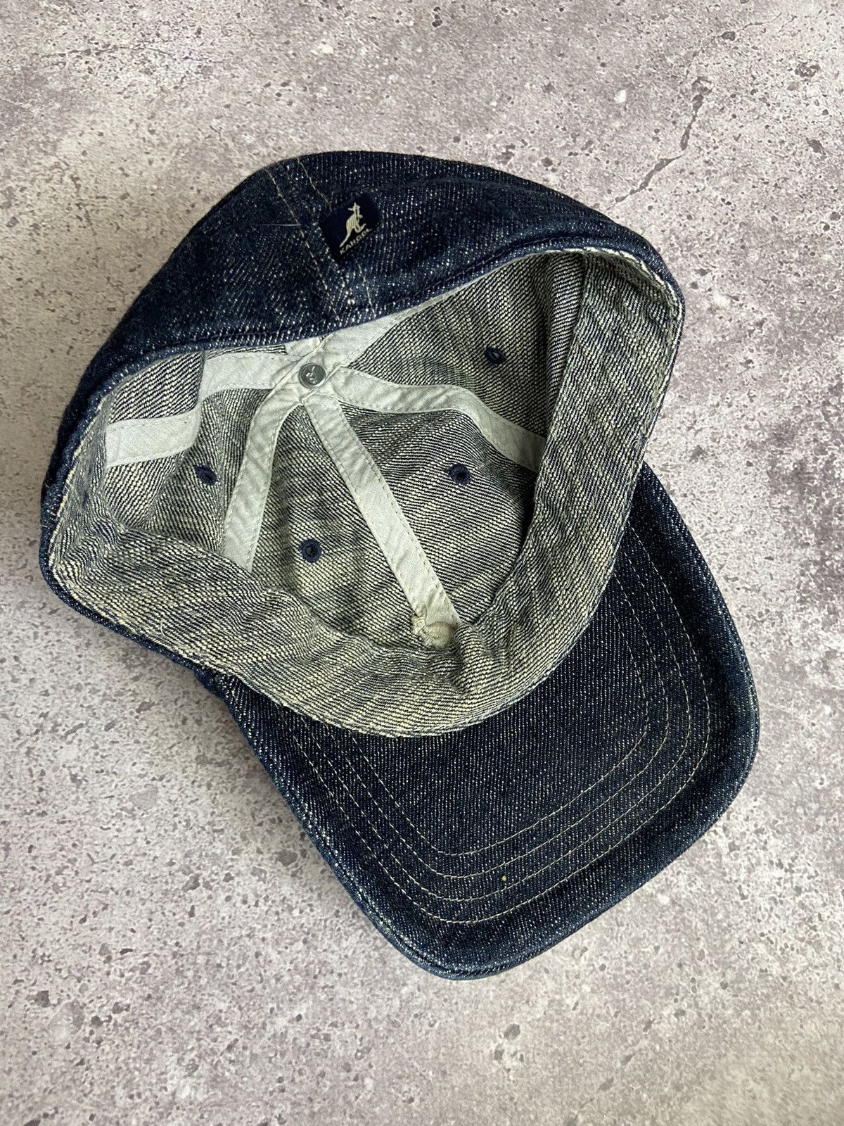 Kangol Vintage 00’s Kangol Denim Indigo Cap Size 30 - 4 Thumbnail