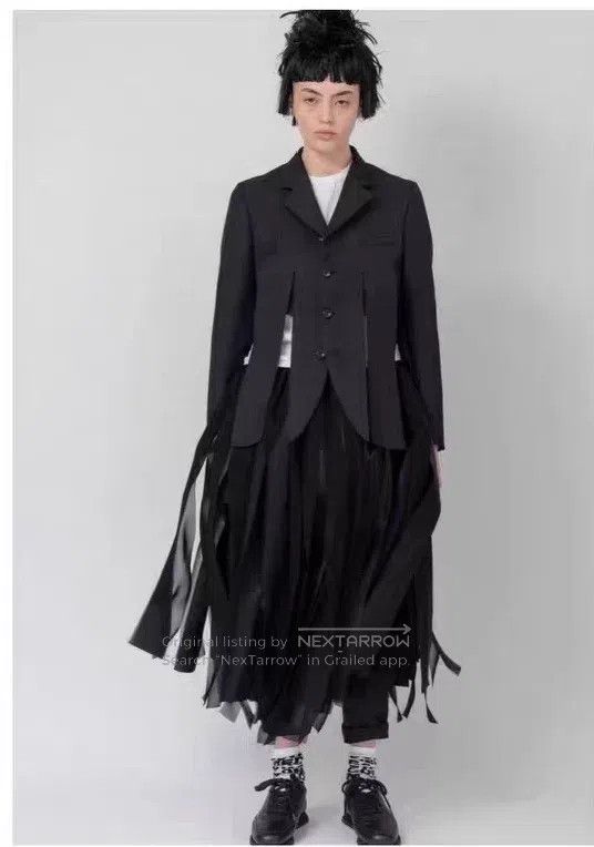 Comme des Garcons Comme des Garcons size S Black Cutout Lace Patchwork Skirt Size 23" - 3 Thumbnail