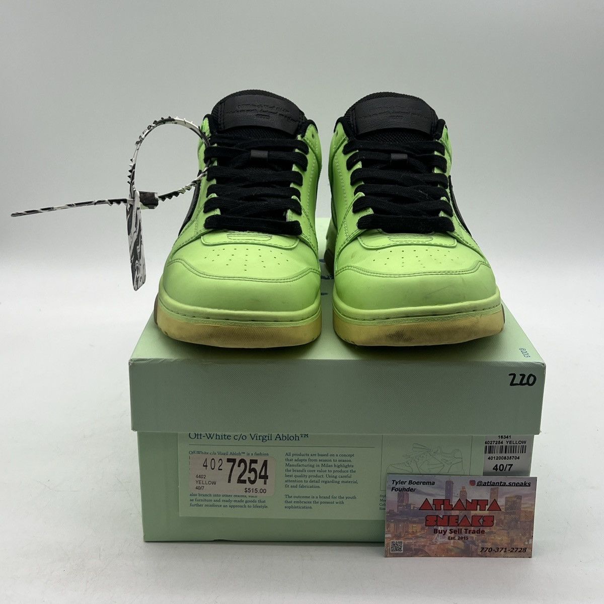 Off-White Off white out of office low fluo green Size US 9.5 / EU 42-43 - 2 Thumbnail