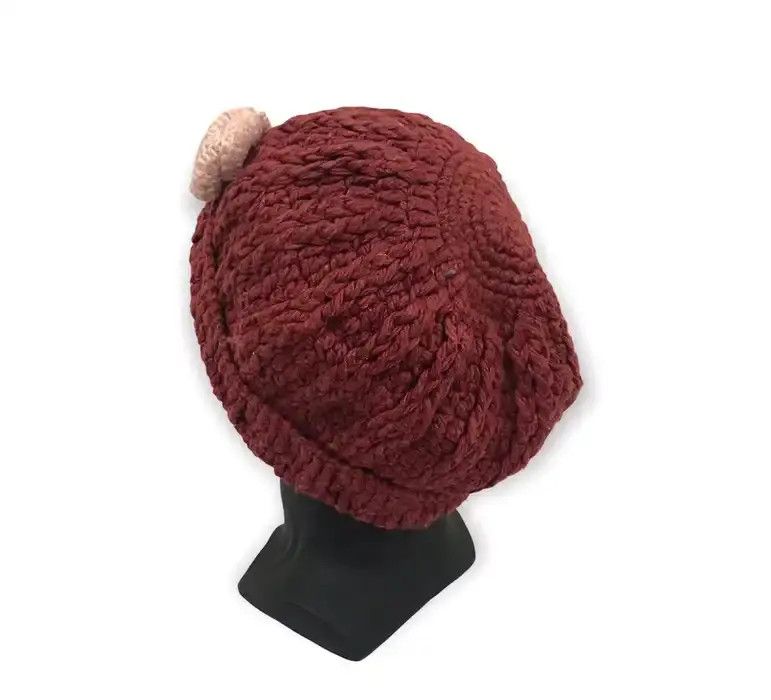 Japanese Brand × Vintage Japanese Brand Knit Design Beanie Hat Size ONE SIZE - 3 Thumbnail