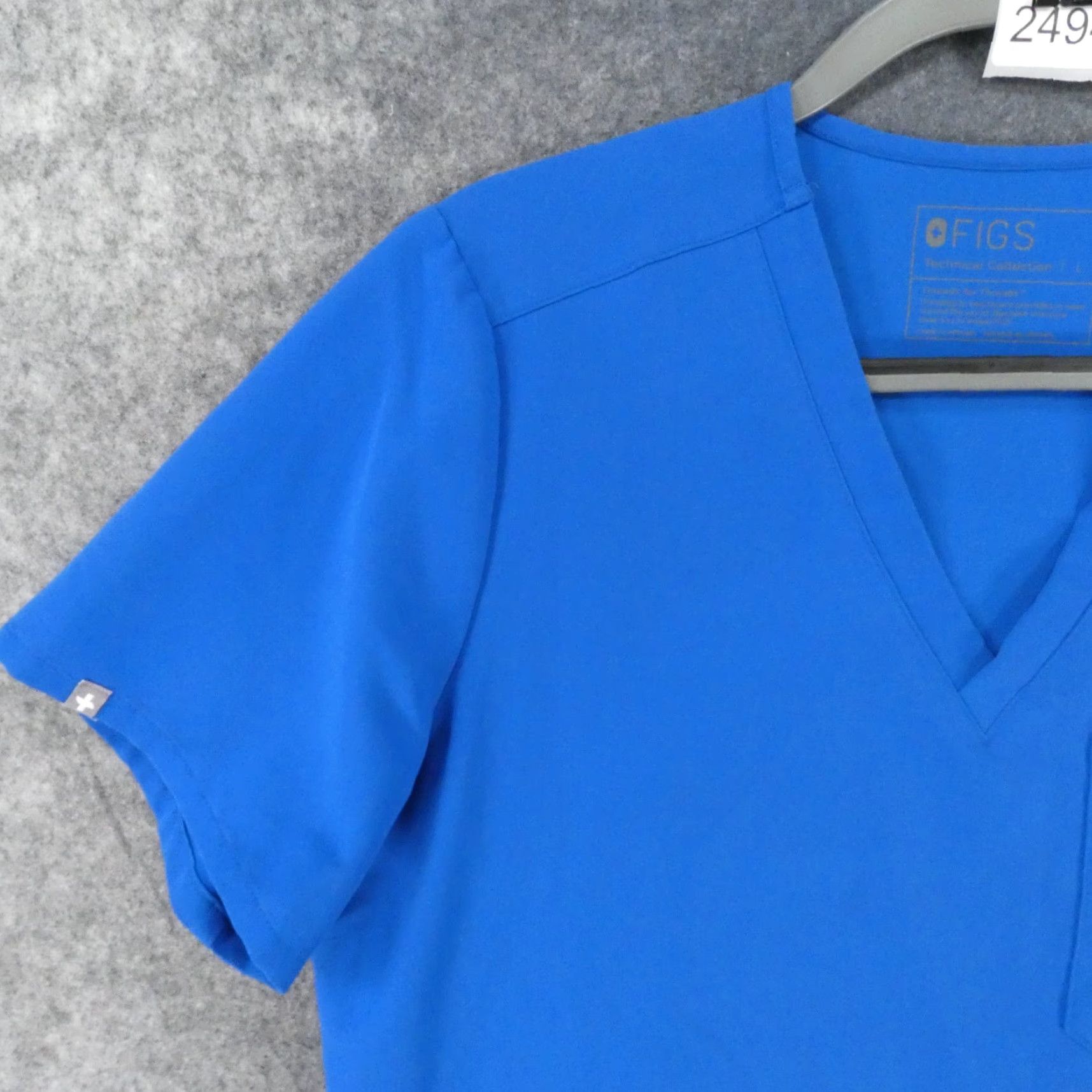 Vintage FIGS Scrub Top Womens Large Short Sleeve Blue Technical Collection Medical Size L / US 10 / IT 46 - 3 Thumbnail