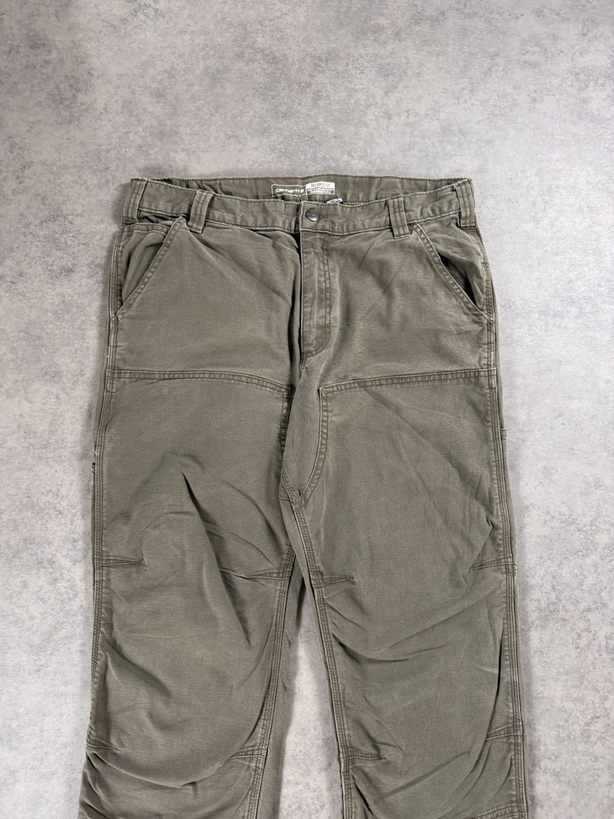 Carhartt Vintage faded olive green carhartt workwear pant Size US 36 / EU 52 - 4 Thumbnail