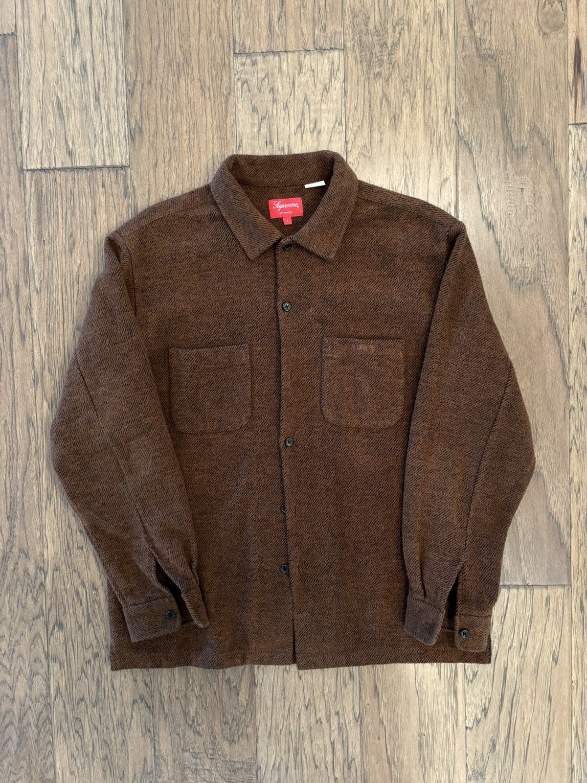 だぶる Supreme brushed flannel twill shirt L