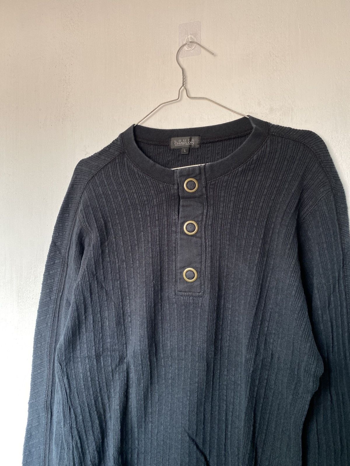 If Six Was Nine × Japanese Brand × Le Grande Bleu (L.G.B.) Louis Chavlon Big Button Longsleeve Rick Owens Style Size US M / EU 48-50 / 2 - 2 Thumbnail