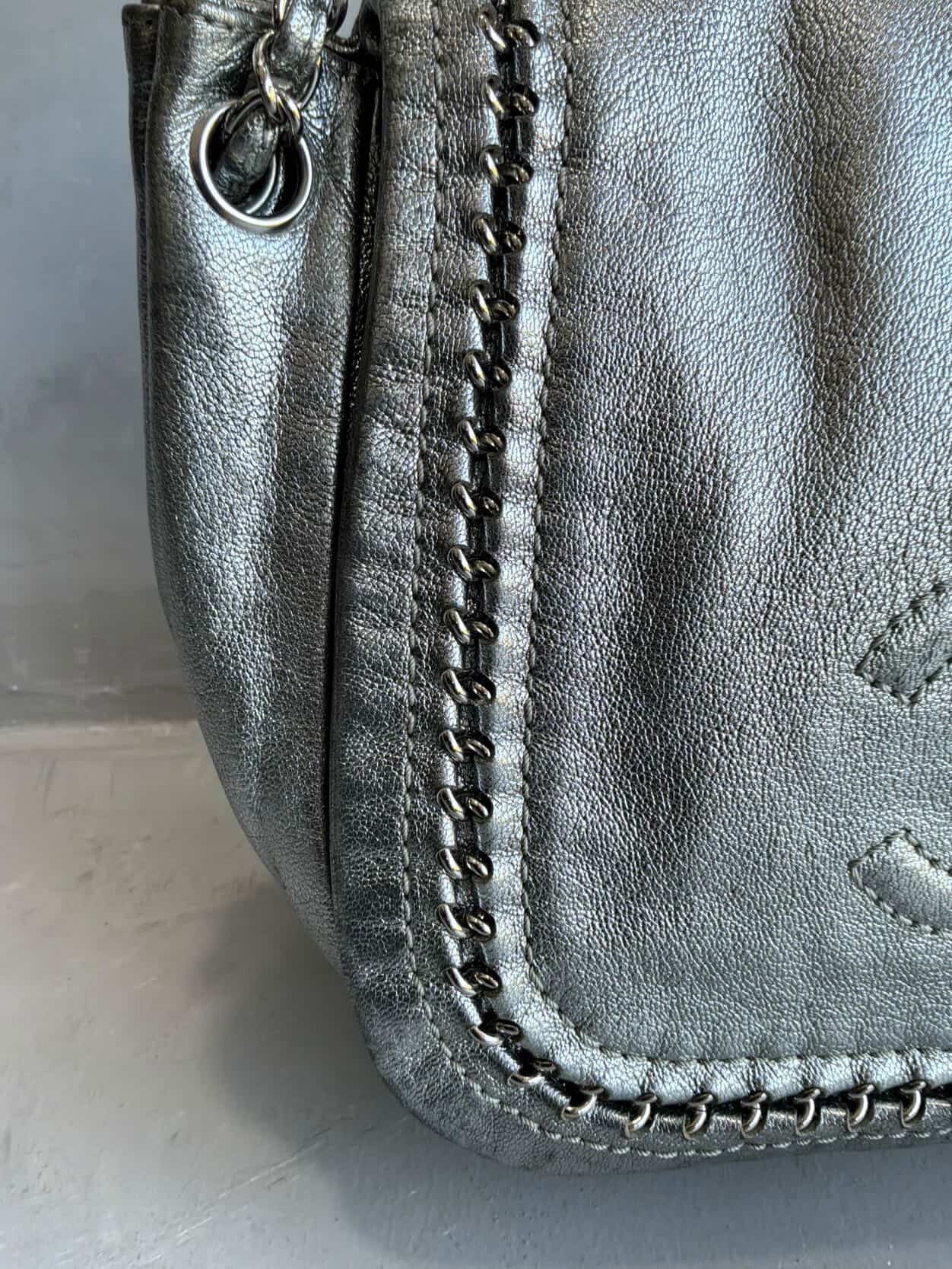Chanel 2006 Chanel - Metallic Silver - Accordion Flap Chain Bag Size ONE SIZE - 8 Thumbnail