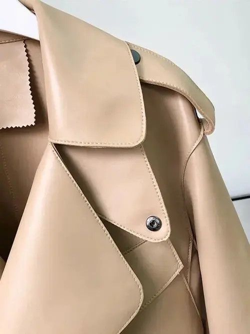 Japanese Brand Leather Jacket Women Loose PU Leather Short Coat One Button Size M / US 6-8 / IT 42-44 - 3 Thumbnail