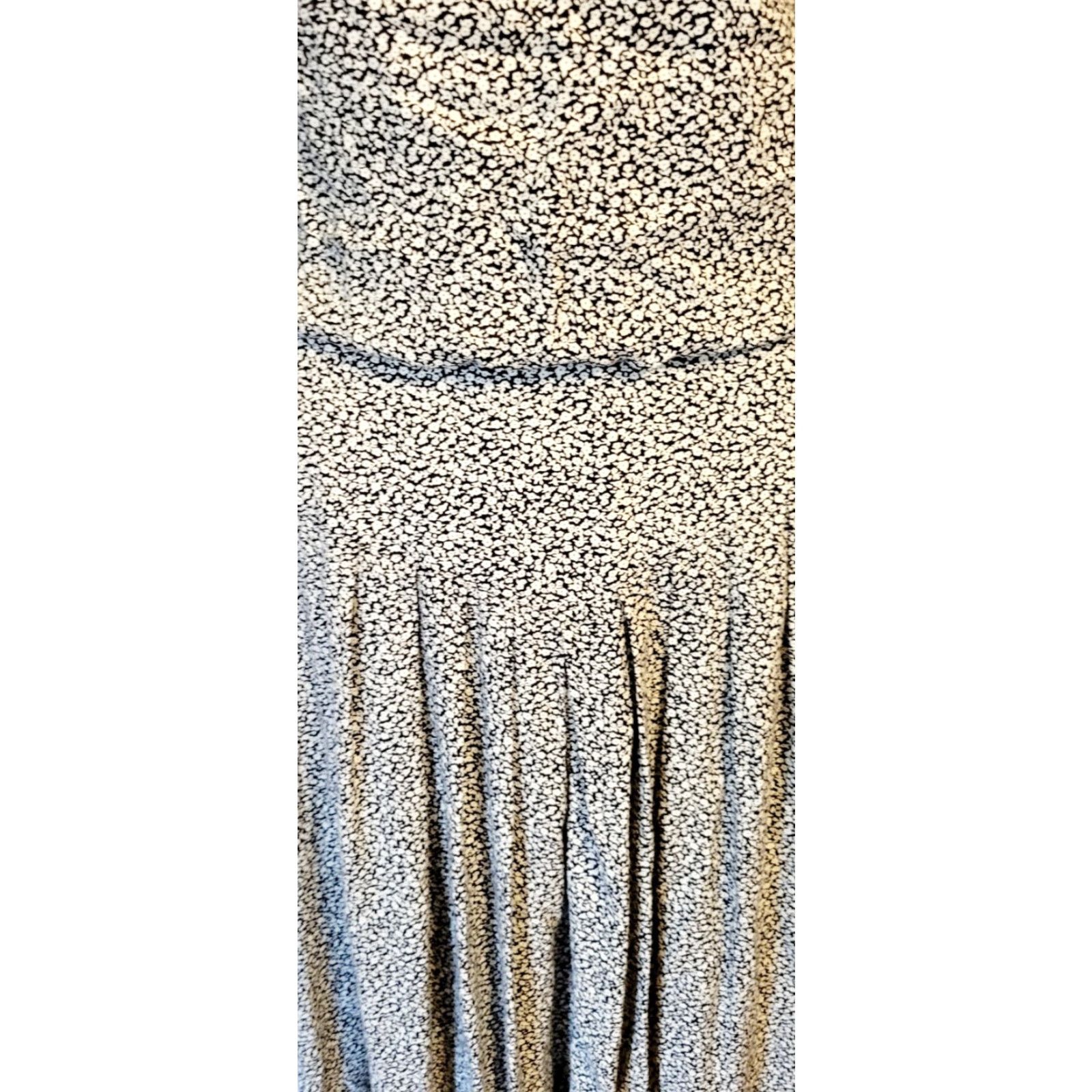 Vintage VINTAGE Lisa II Dress Prairie 12 Womens Black White 1980s Midi Cottagecore Floral Size XL / US 12-14 / IT 48-50 - 2 Thumbnail