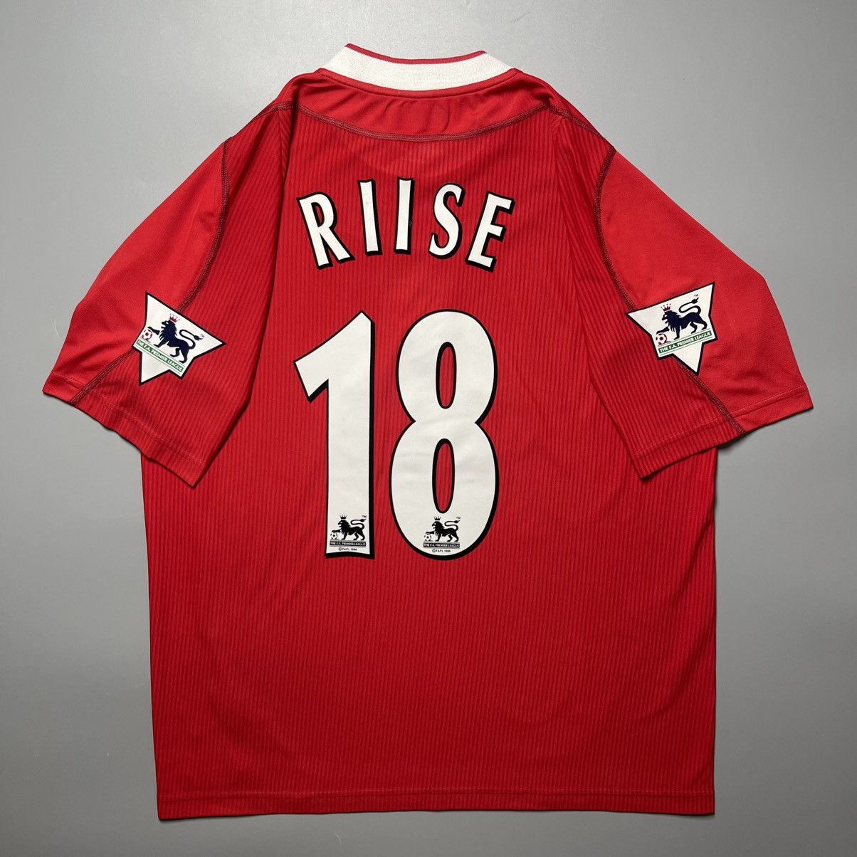 Reebok LIVERPOOL REEBOK 2002/2003 FOOTBALL HOME JERSEY #18 RIISE Size US L / EU 52-54 / 3 - 1 Thumbnail