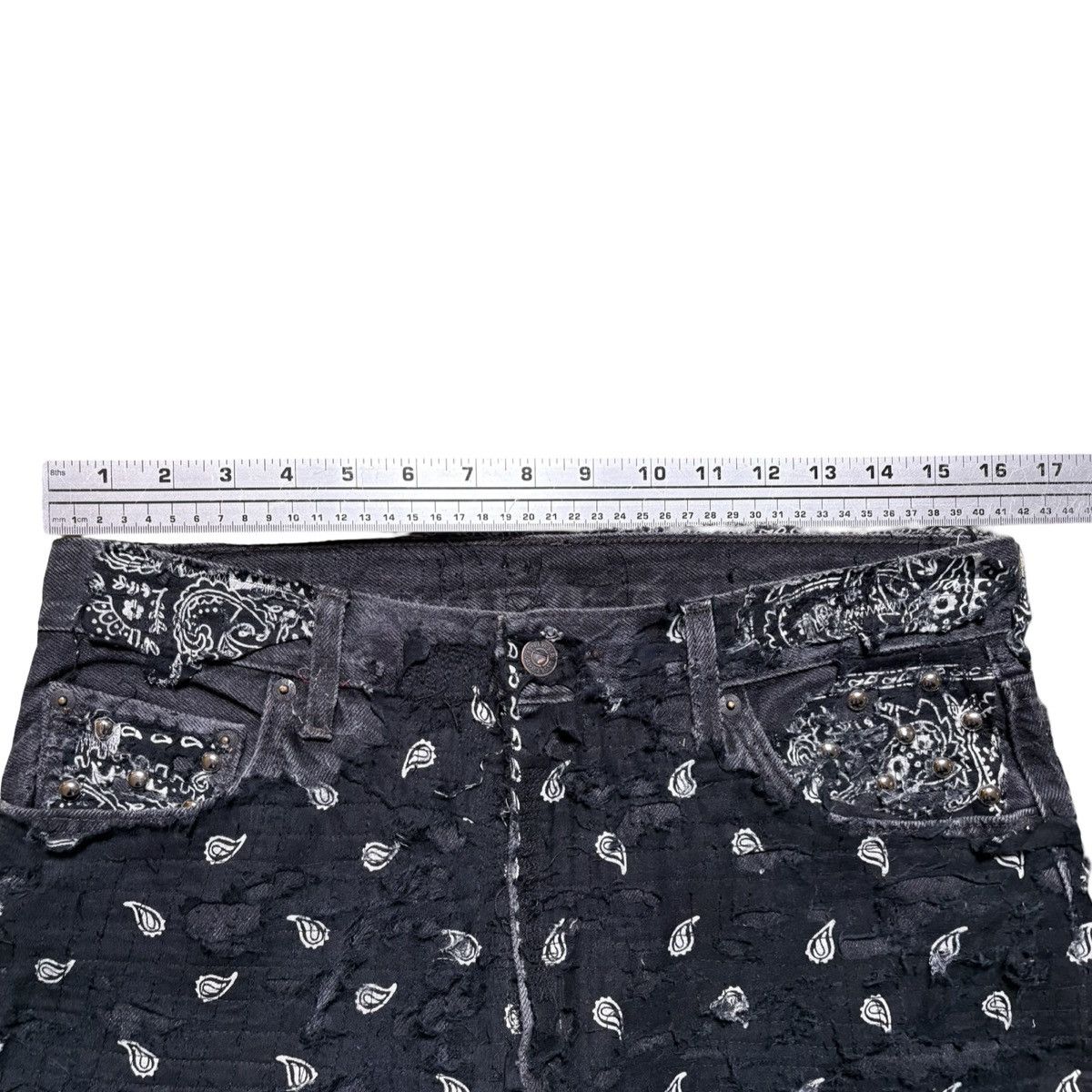 Levi's W&G 1/1 Custum Black Boro Scab Denim Levi's Jeans Baggy Size US 32 / EU 48 - 4 Thumbnail