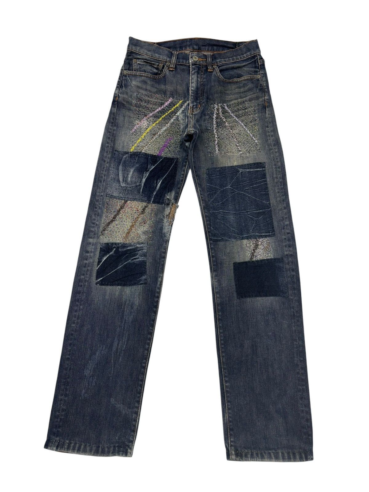 Kapital Vintage Japanese Boro Sashiko Destroyed Denim Jeans Size US 28 / EU 44 - 7 Thumbnail
