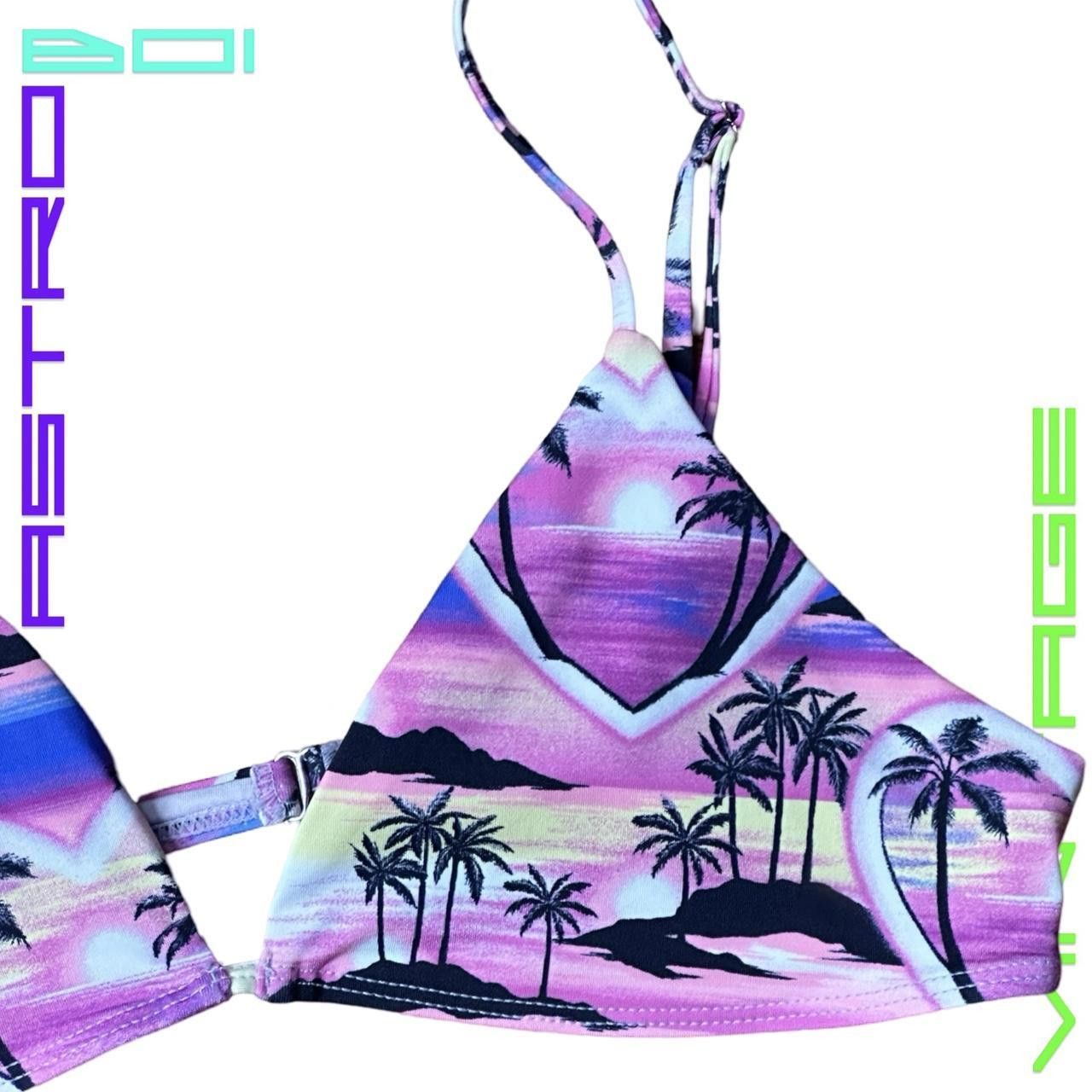 Other Frankies Bikinis Y2K Pink + Black Sunset Bikini Top - Medium Size M / US 6-8 / IT 42-44 - 1 Thumbnail