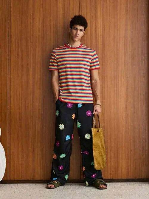 Japanese Brand × Vintage Flowered Loose fit baggy drill Y2K CentralCee sweatpants Size US 32 / EU 48 - 4 Thumbnail