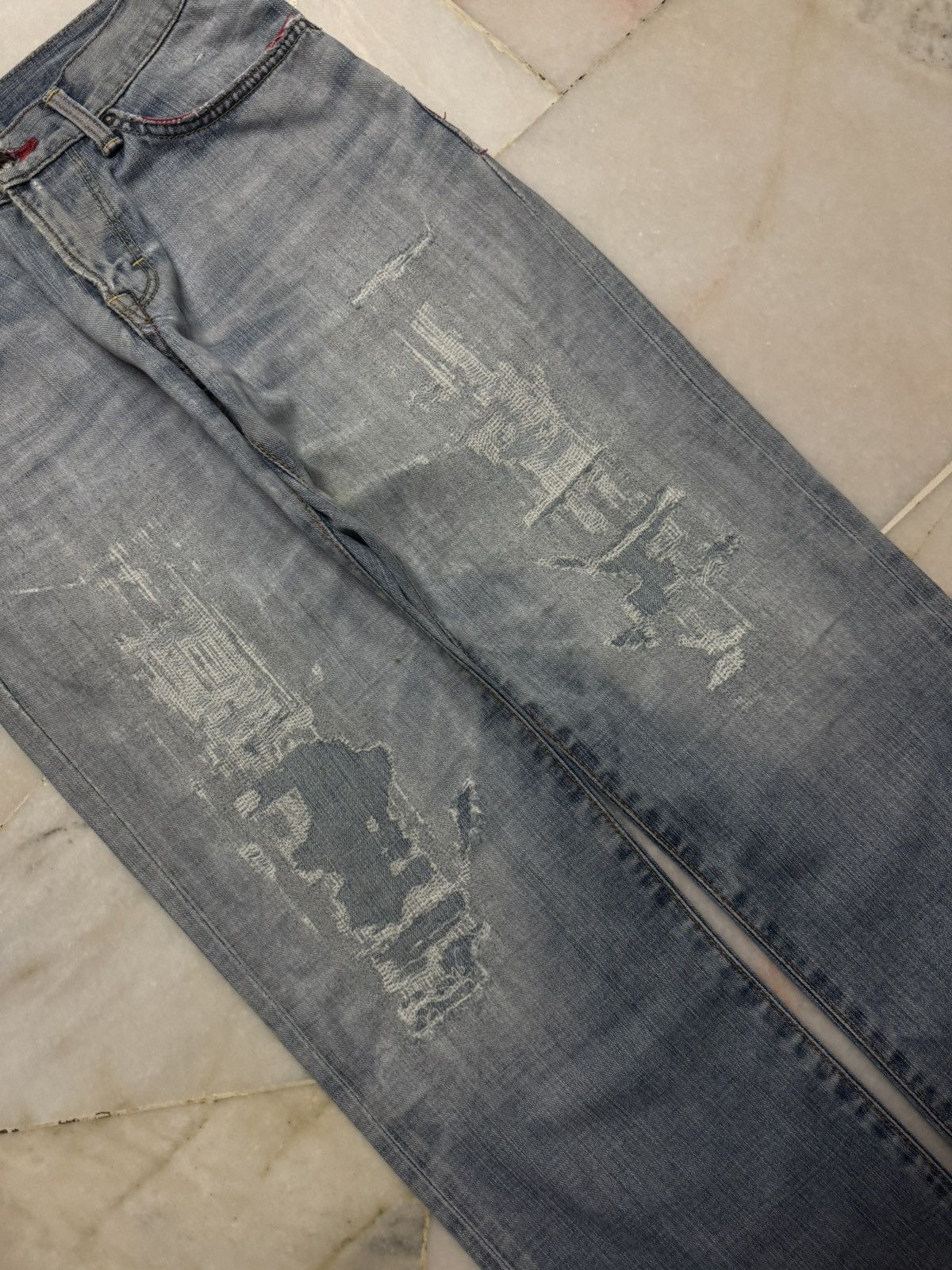Edwin INSANE SASHIKO BORO 90s EDWIN JEANS Size US 29 - 5 Thumbnail