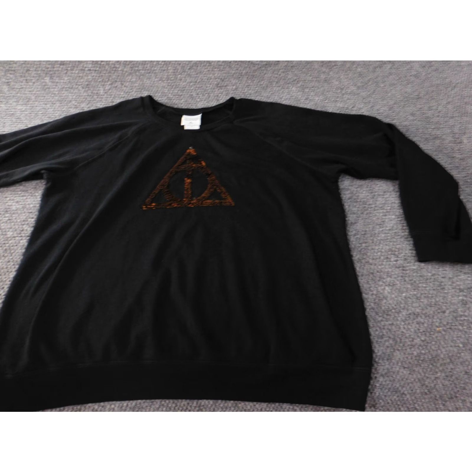 Vintage Harry Potter Womens Sweatshirt 2X Black Crewneck Pullover Casual Movie Logo Pockets Blended Fabric Plus Size Womens Size XXL / US 16-18 / IT 52-54 - 2 Thumbnail