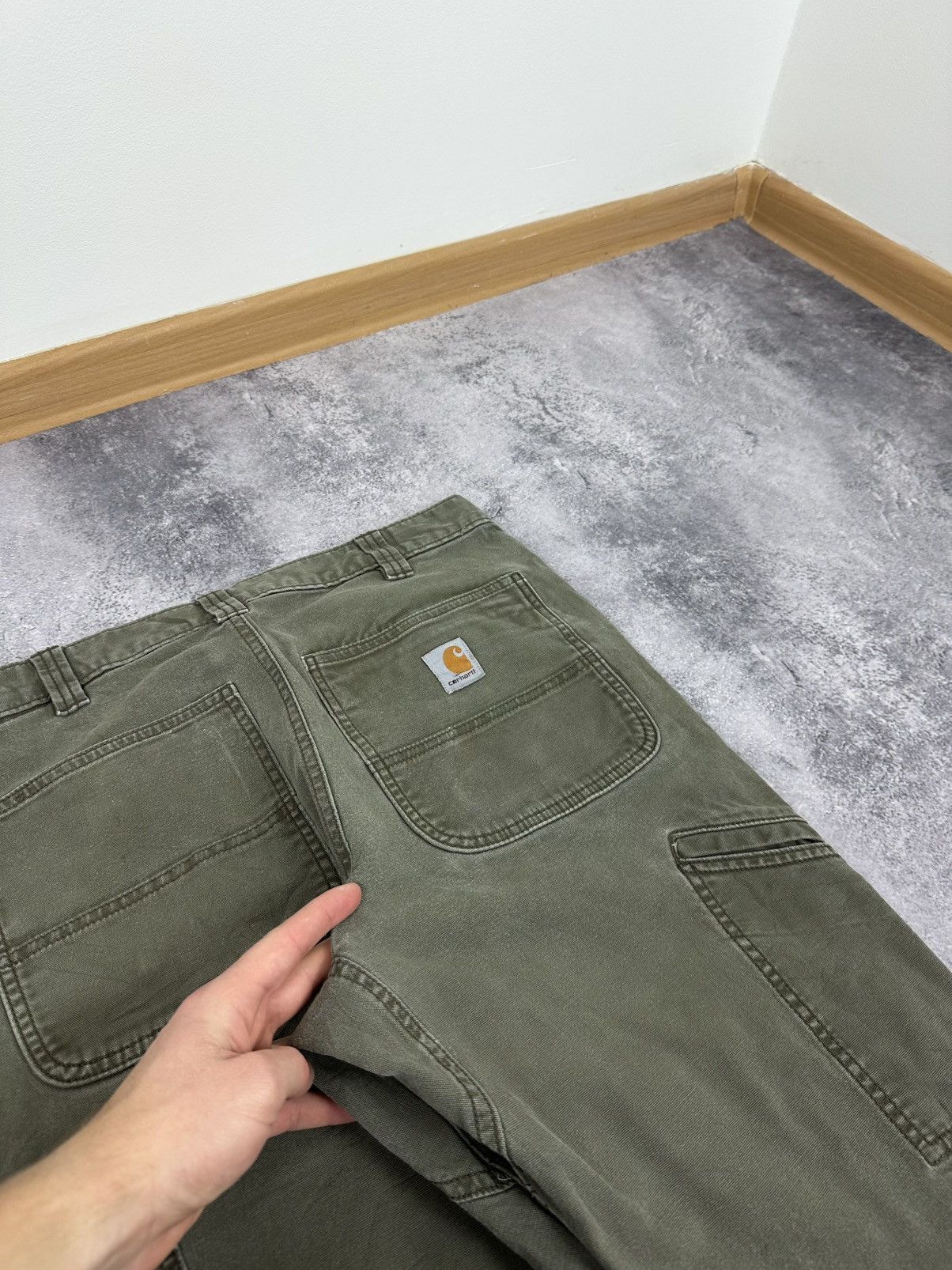 Carhartt Vintage Carhartt Double Knee Faded Khaki Y2K Carpenter Pants Size US 34 / EU 50 - 7 Thumbnail