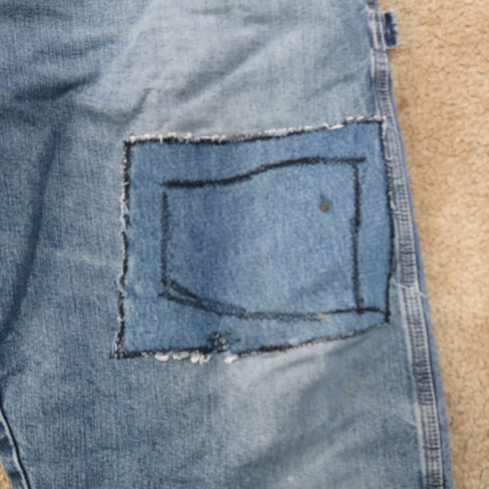Wrangler Wrangler Carpenter Jeans Adult 38x32 Blue Distressed Denim Straight Regular Zip Size US 38 / EU 54 - 4 Thumbnail