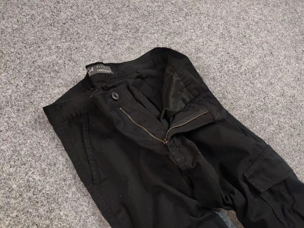 Japanese Brand Vintage 90's Japanese design black multi pocket Cargo Pants Size US 34 / EU 50 - 4 Thumbnail
