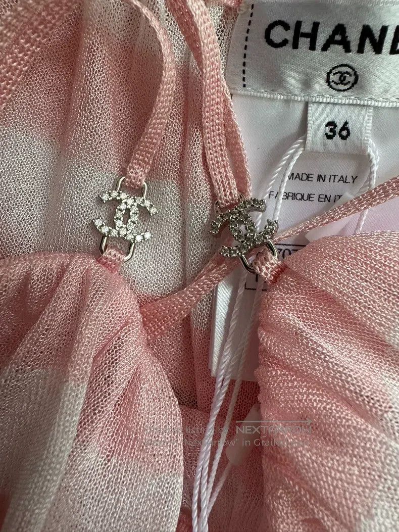 Chanel Chanel Pink striped suspenders Size XS / US 0-2 / IT 36-38 - 4 Thumbnail