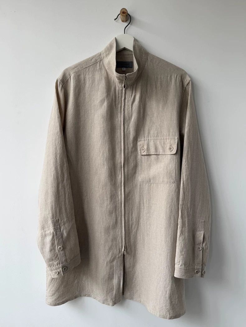 Yohji Yamamoto Yohji Yamamoto Yohji Yamamoto Linen Shirt Jacket for Men Size US M / EU 48-50 / 2 - 1 Thumbnail