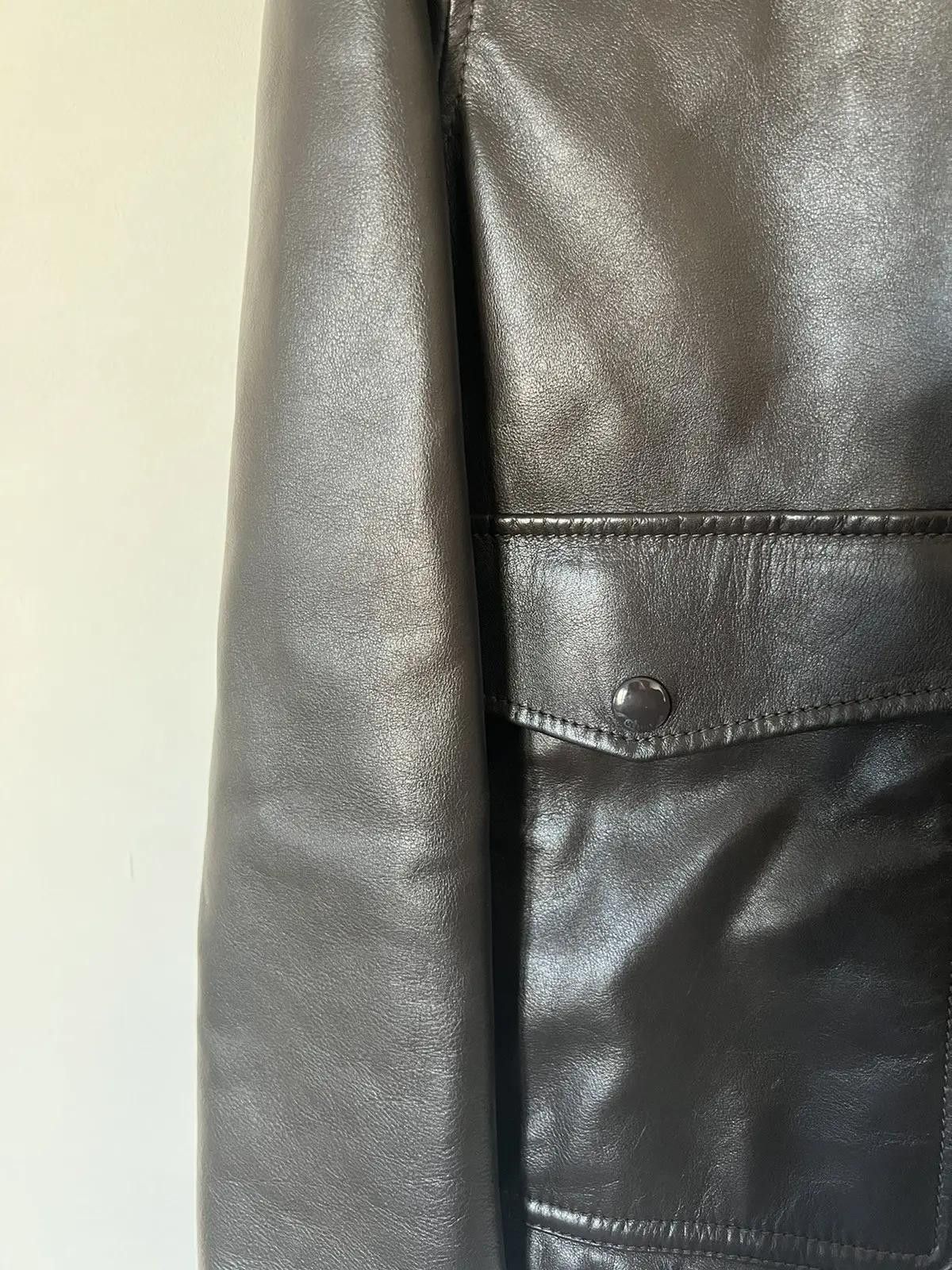 Celine × Hedi Slimane Celine × Hedi Slimane Shearling Collar Leather Jacket Size US M / EU 48-50 / 2 - 7 Thumbnail