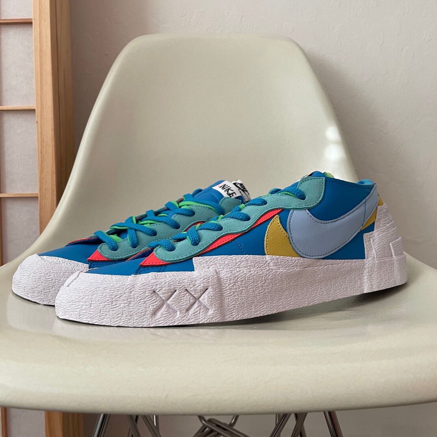 Kaws × Nike × Sacai Blazer Low Neptune Blue NEW Size US 14 / EU 47 - 1 Thumbnail
