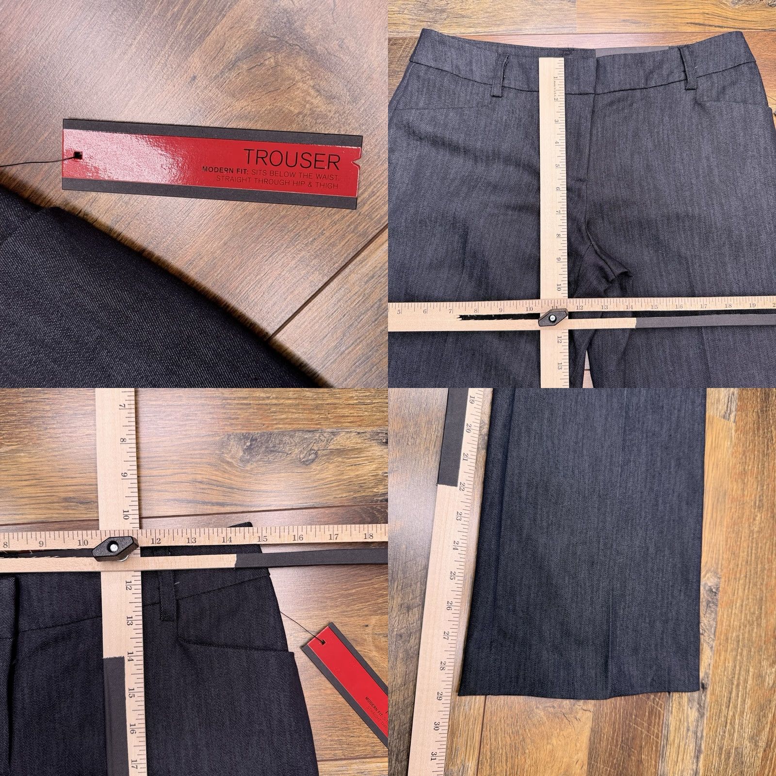 Apt. 9 Apt. 9 Modern Fit Trouser Pants Womens 4P Gray Denim Workwear Dress Pants Flat Front Seeded Logo Stretch Mid Rise 29in Inseam 29in Petite Violet? Size 27" / US 4 / IT 40 - 8 Thumbnail