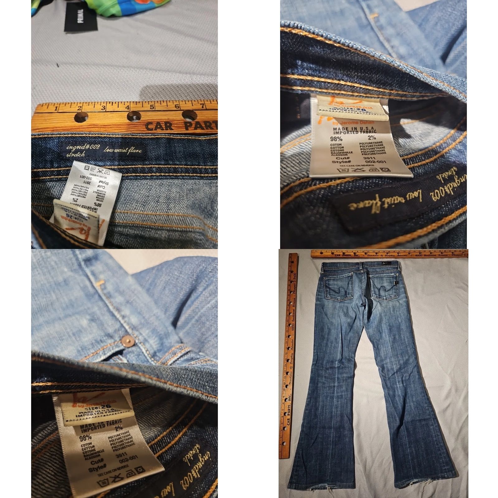 Citizens Of Humanity Citizens of Humanity Jeans Womens 26 Dark Wash Low Waist Flare Zip Button Size 26" / US 2 / IT 38 - 9 Thumbnail